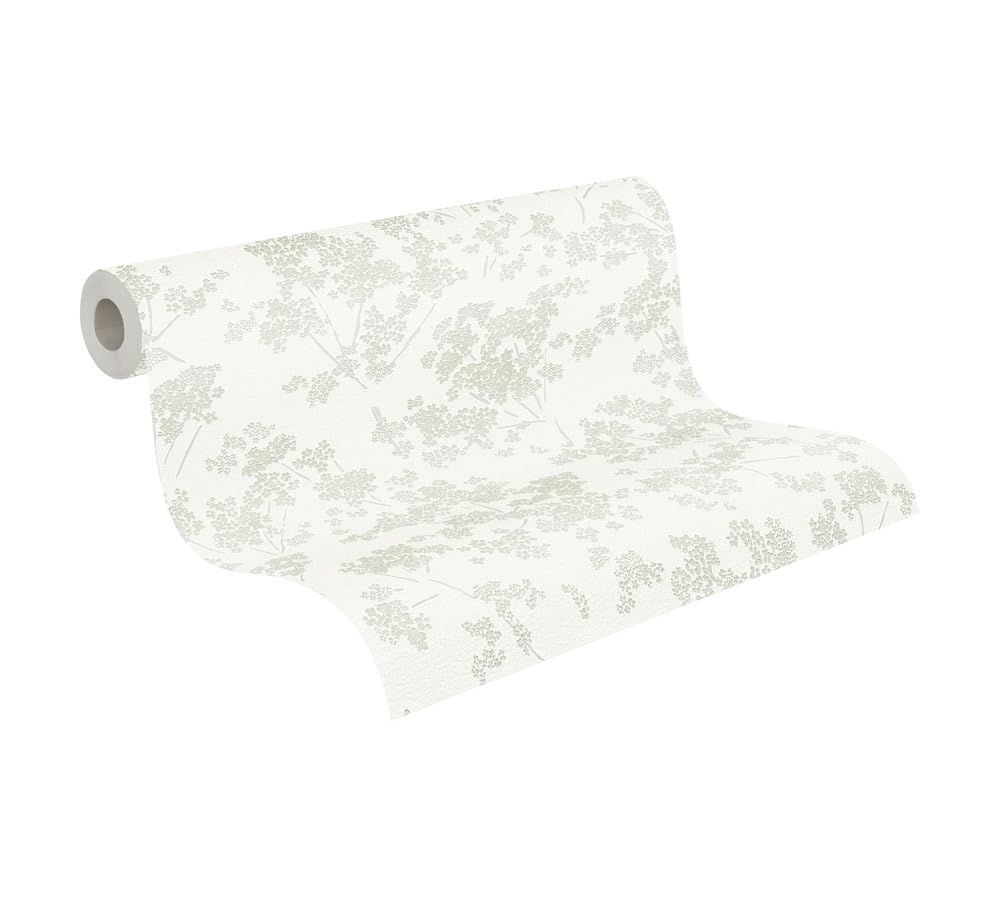 a-s-cr-ation-vliestapete-landhaus-wei-gr-n-grau-floral-395482 image 1