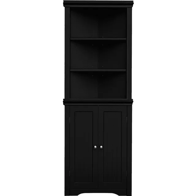 homall-shelf-eckschrank-wei-hoch-mit-t-ren-und-b-den image 1