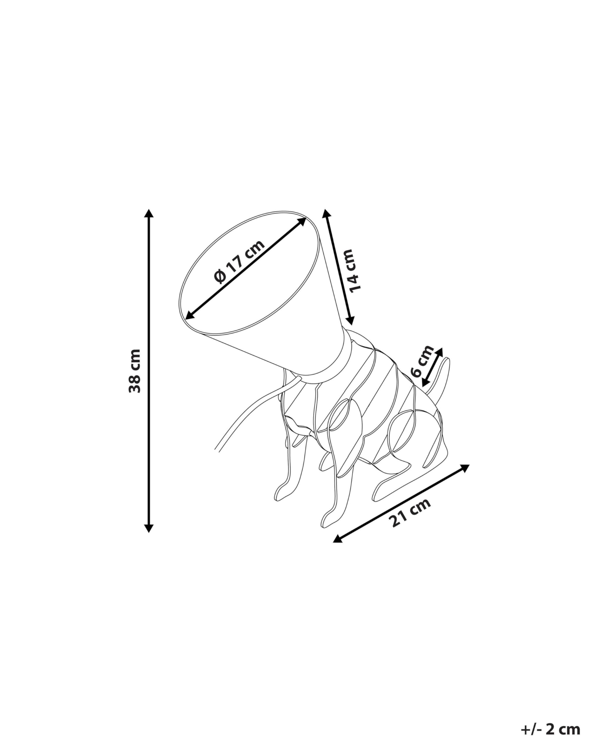 beliani-isna-tischlampe-hund-wei-holz-e14 image 3