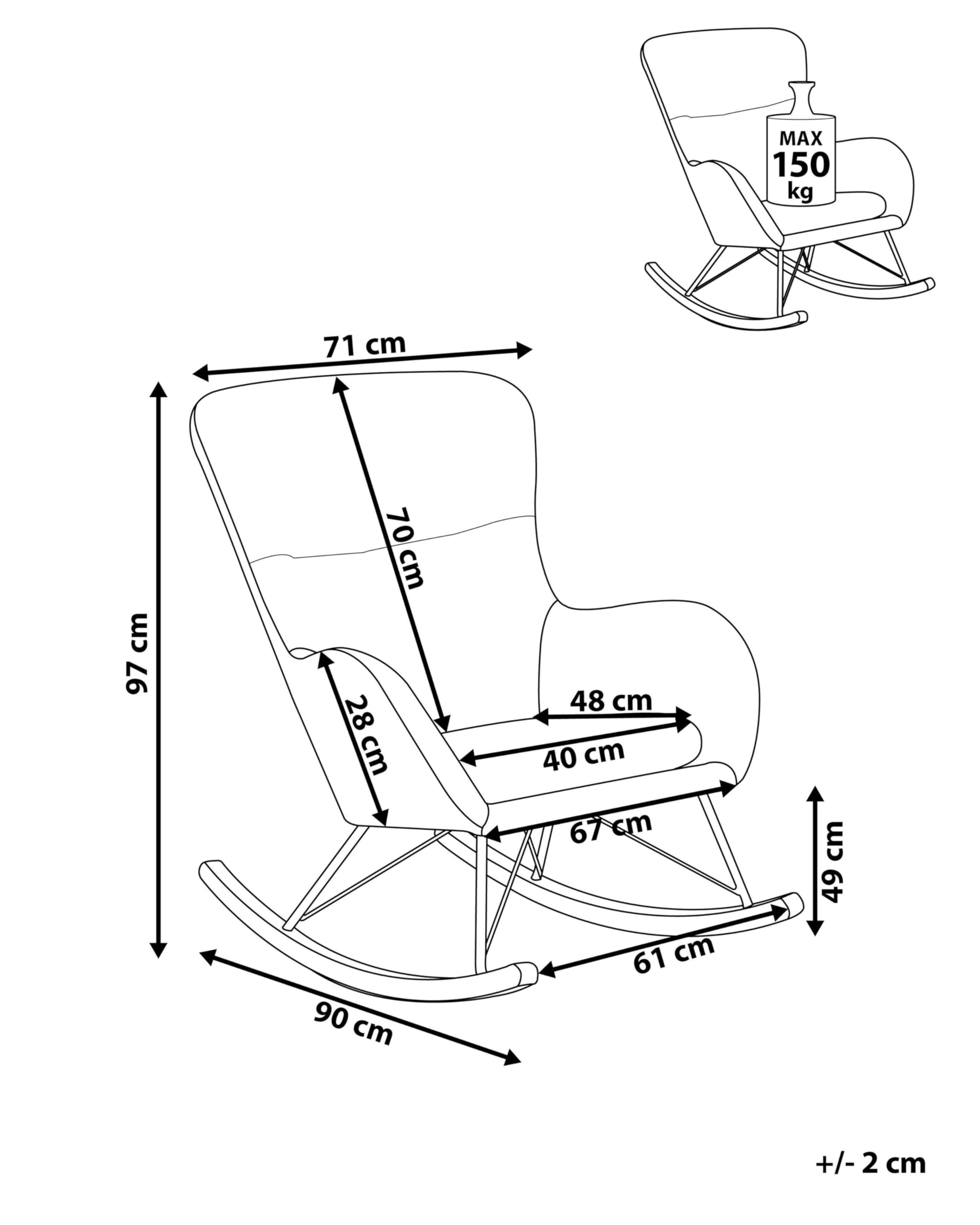 beliani-ellan-schaukelsessel-schwarz-samt-bambuskufen image 3