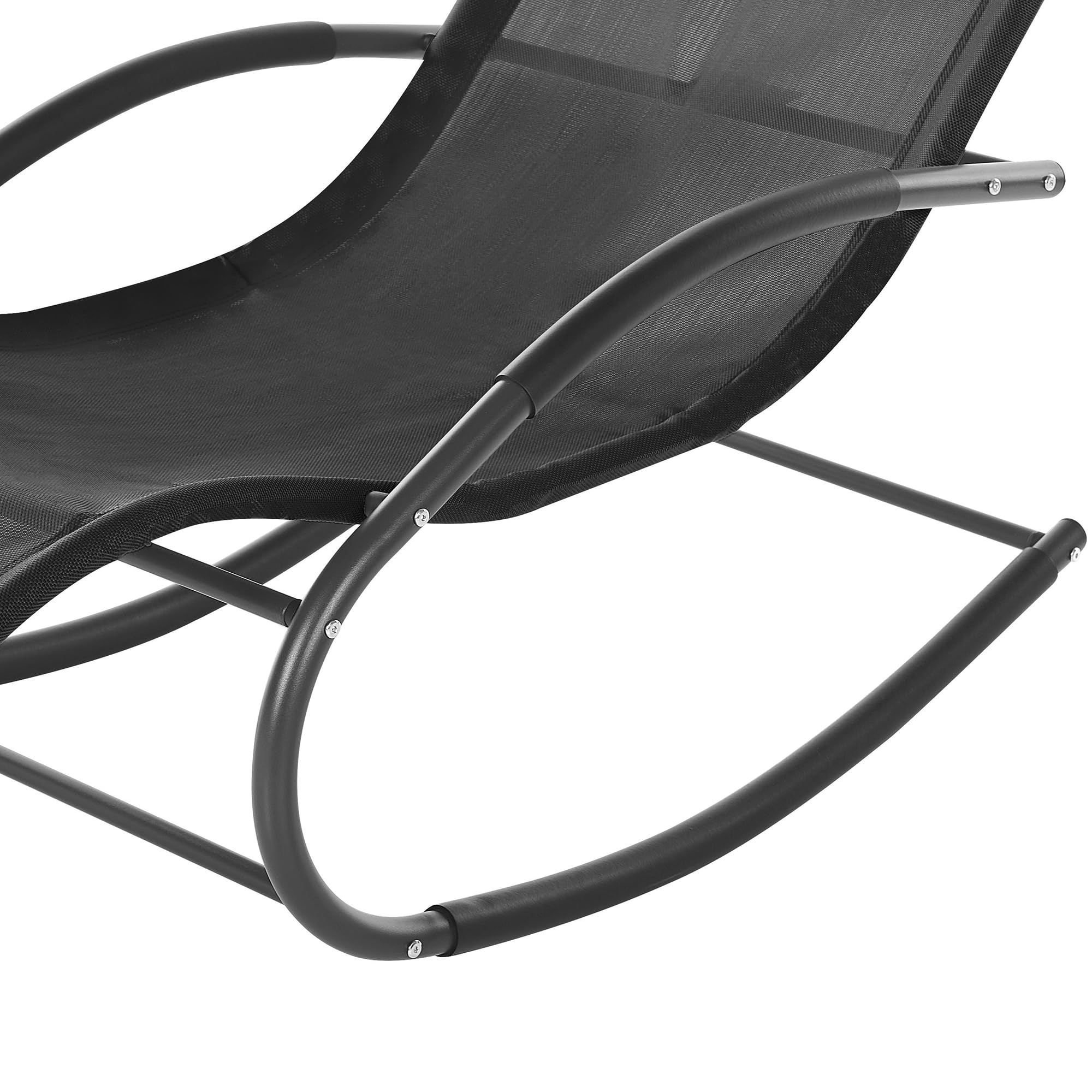 beliani-carano-ii-schaukelliege-mesh-schwarz-gartenliege image 7