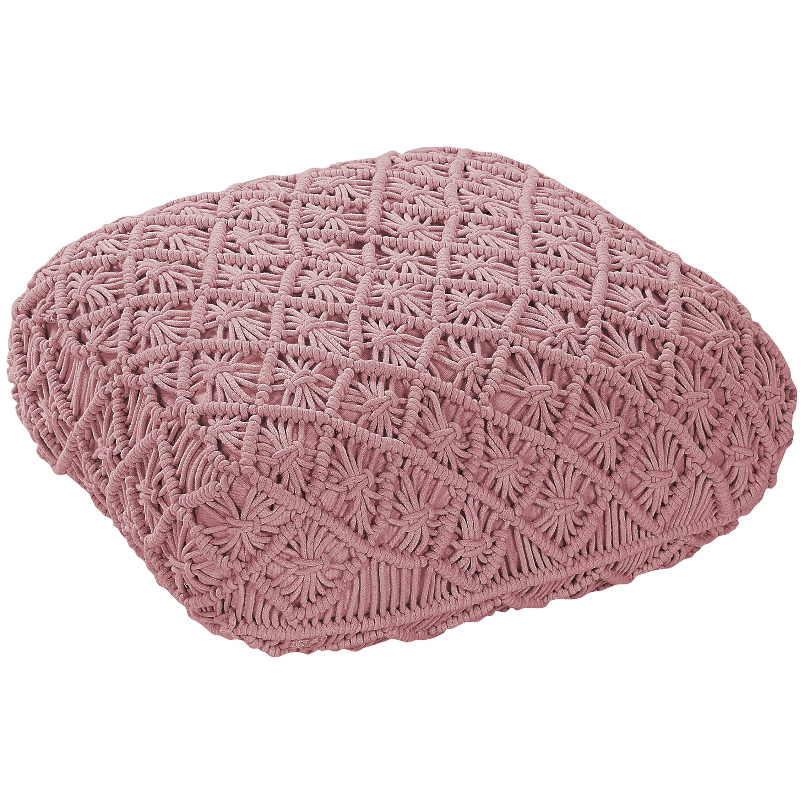 beliani-berrechid-bodenkissen-baumwolle-rosa-50x50-cm image 4