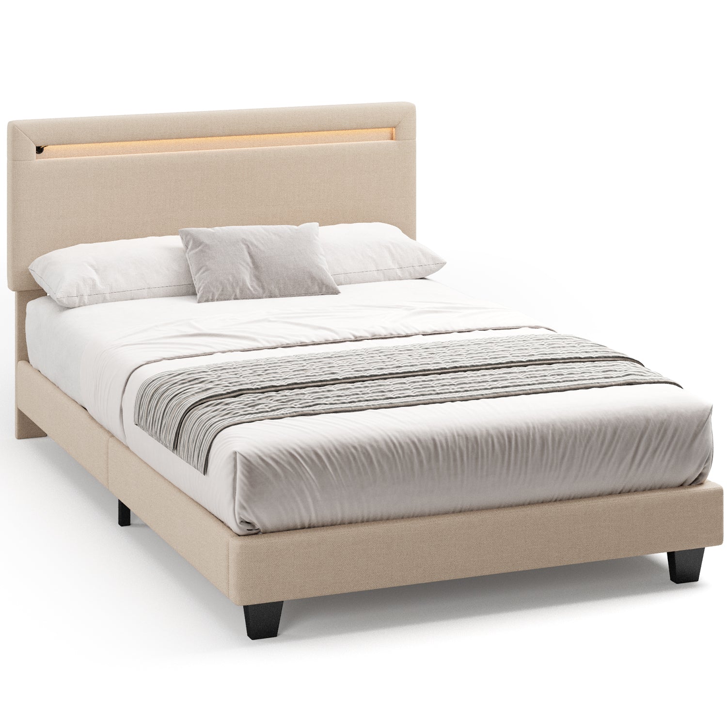 bealife-bf27-einzelbett-120x200-beige-led-polsterbett image 1