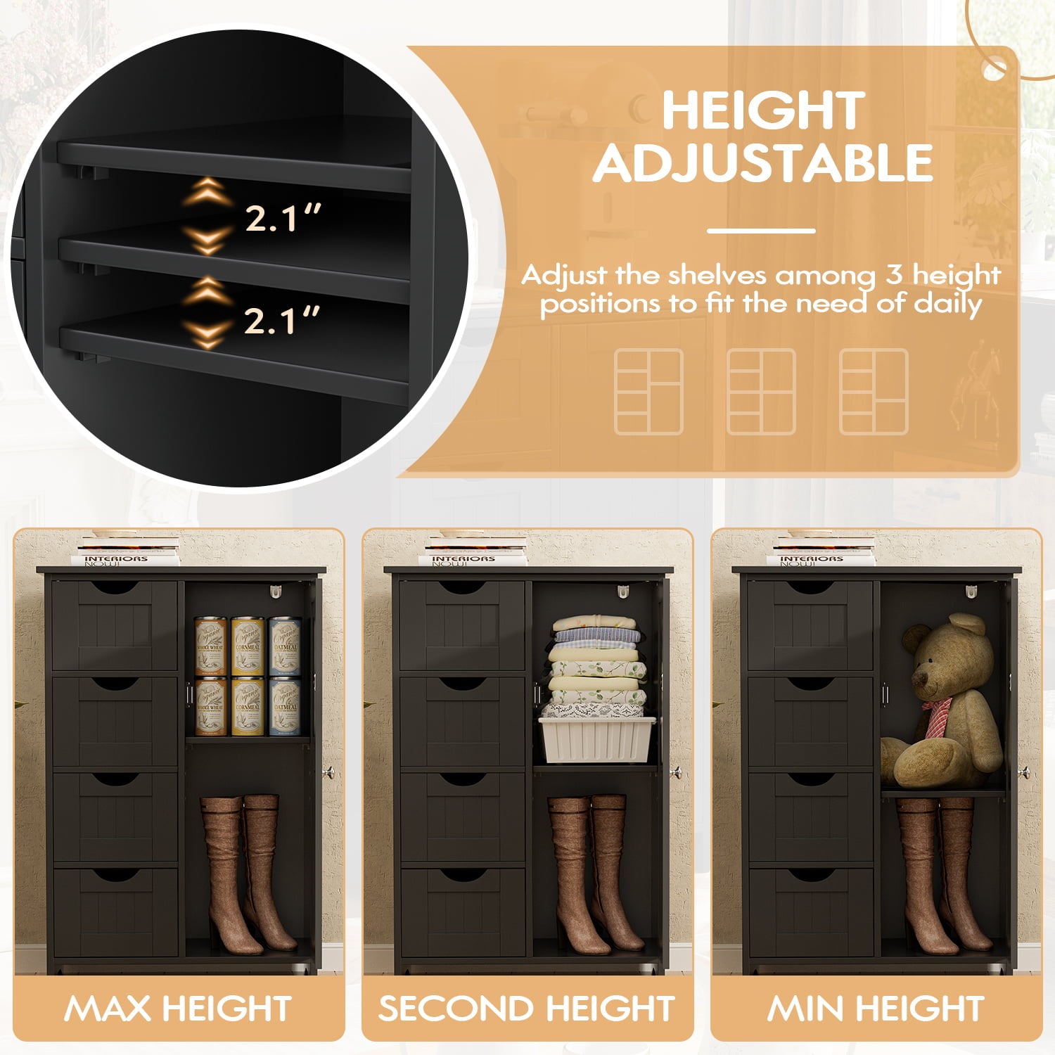 homall-shelf-badezimmerschrank-mit-4-schubladen-badschrank-wei-wasserfest image 4
