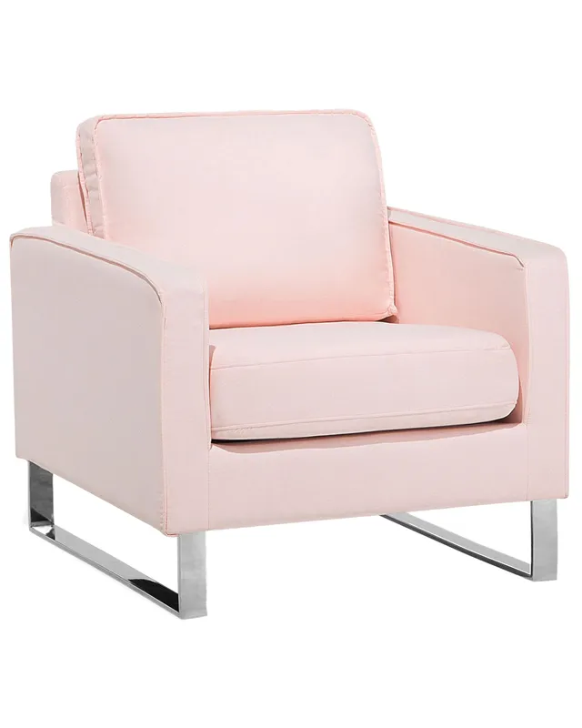beliani-vind-sessel-stoff-rosa-mit-edelstahlf-en-retro image 1