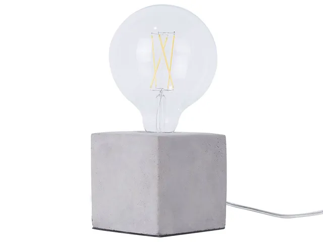 beliani-deva-tischleuchte-beton-grau-e27-tischlampe image 1