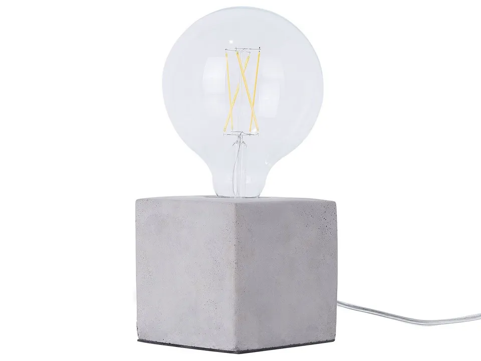 beliani-deva-tischleuchte-beton-grau-e27-tischlampe image 1
