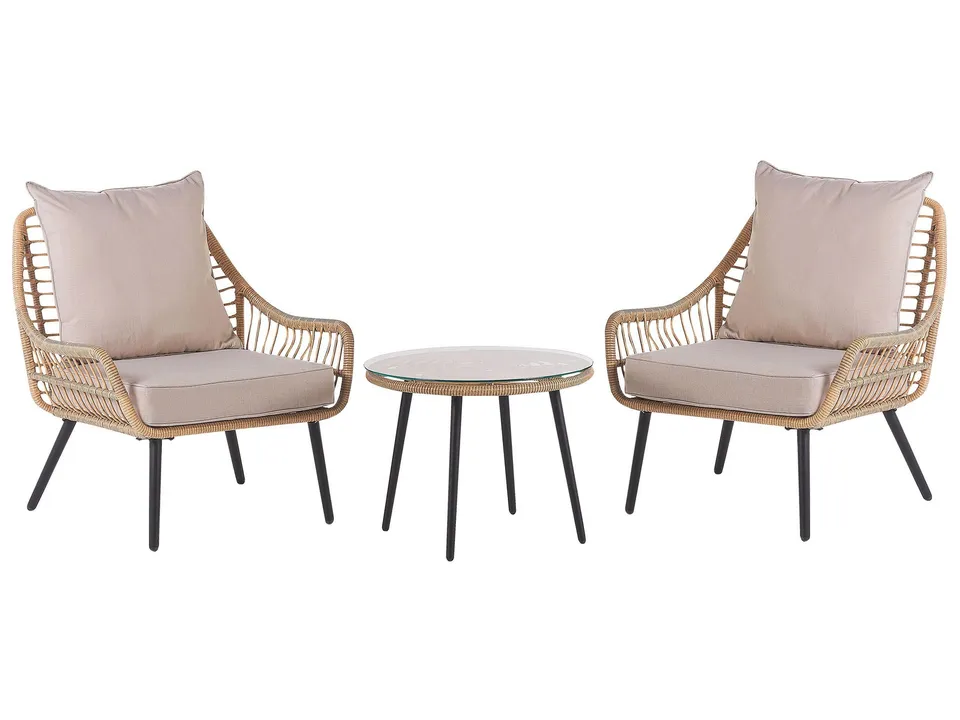 beliani-laureto-balkonset-rattan-beige-3-teilig image 1
