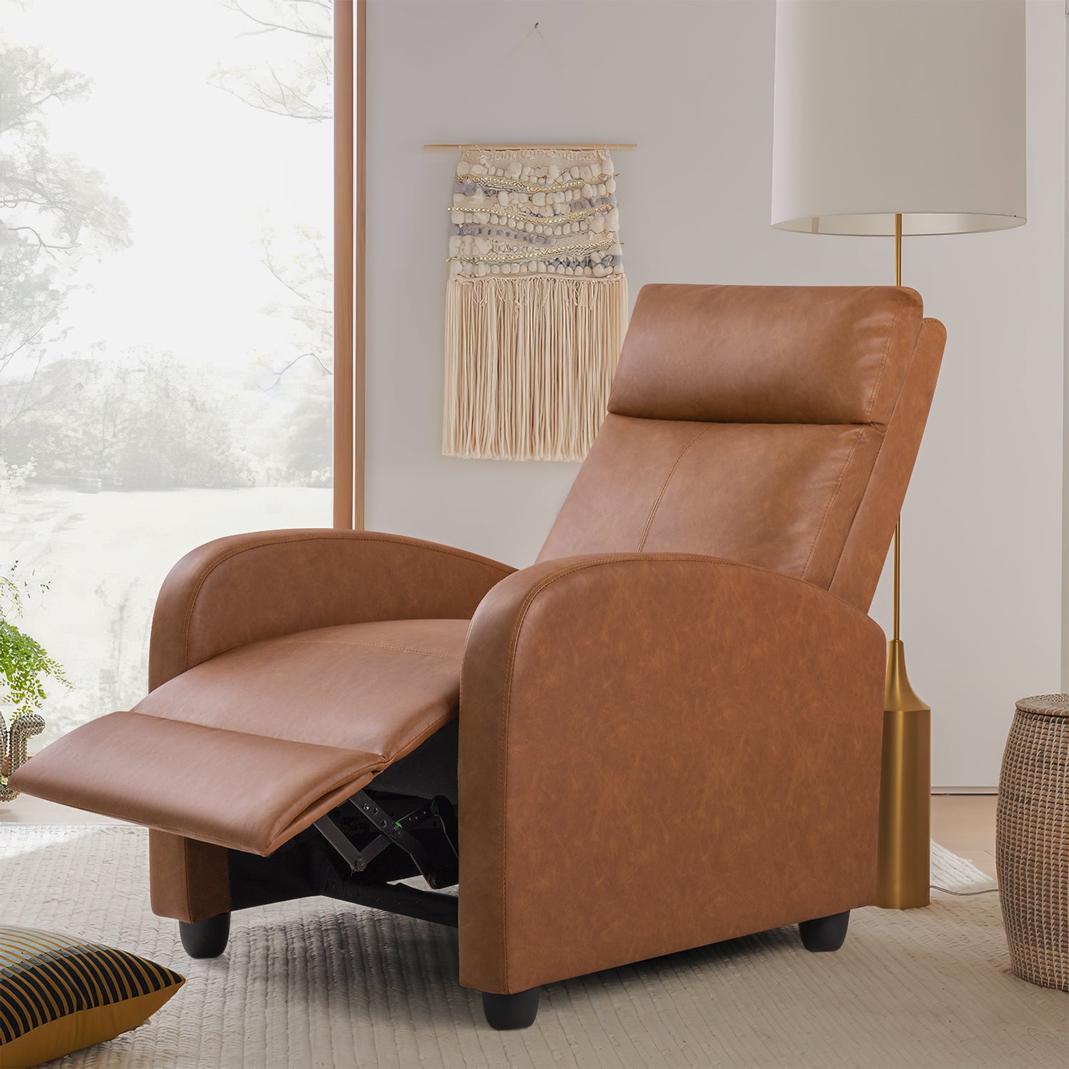 homall-recliner-chair-relaxsessel-pu-leder-schwarz-180 image 4
