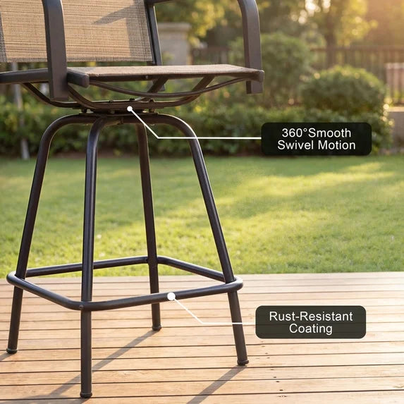 homall-bar-stool-barhocker-beige-2er-set-drehbar-outdoor image 3