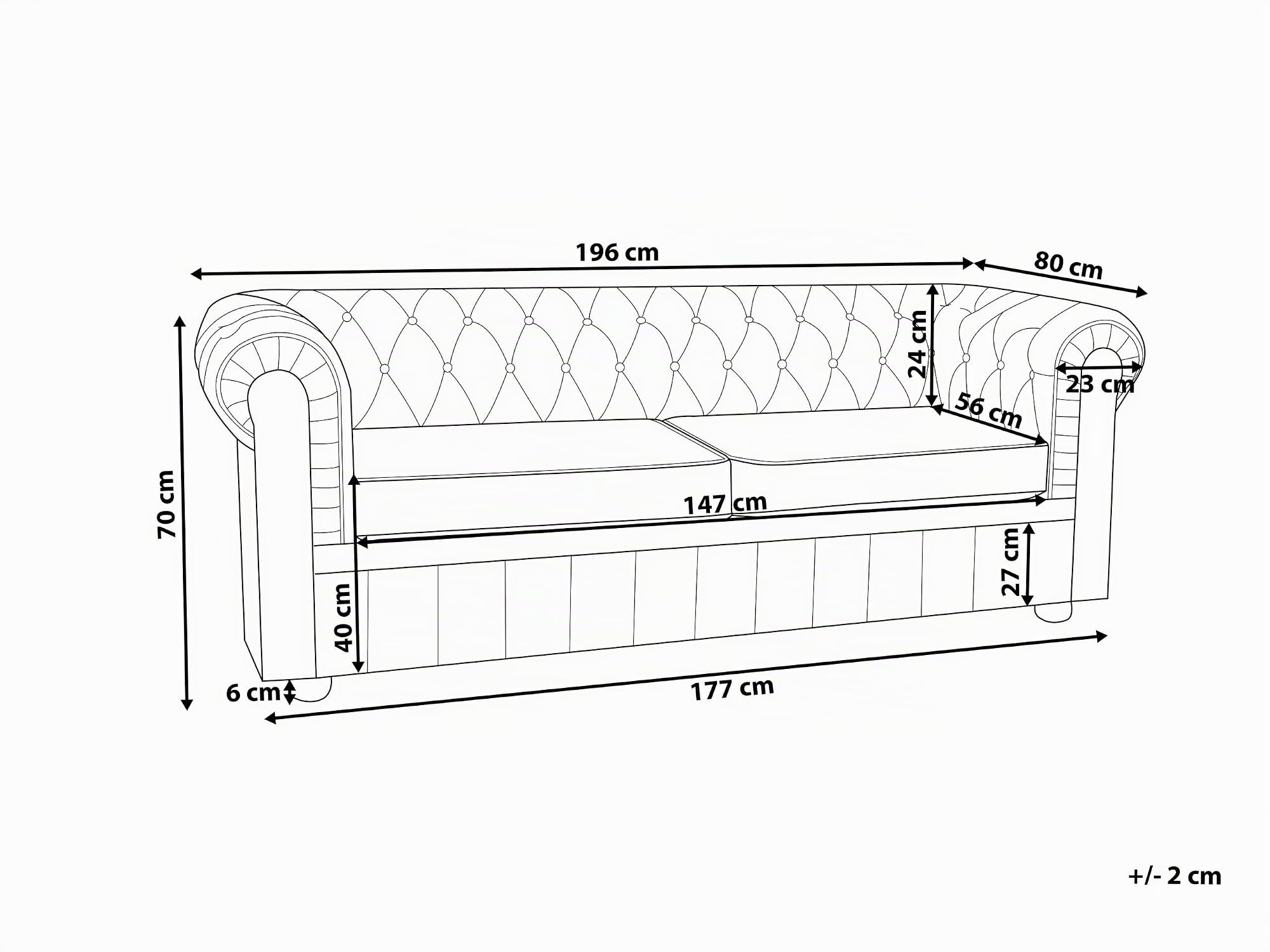 beliani-chesterfield-sofa-schwarz-echtleder-3-sitzer-englisch image 3