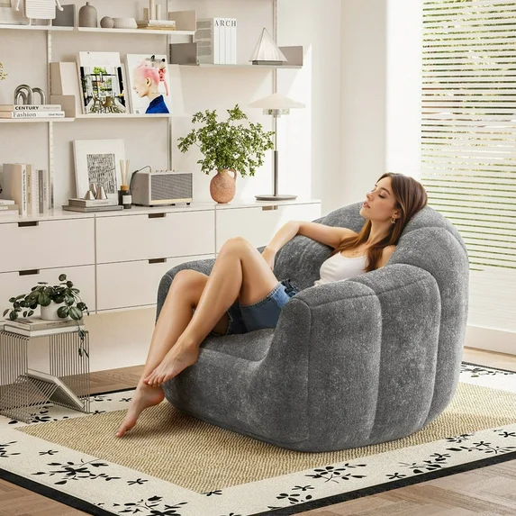 homall-sofa-sitzsack-sessel-grau-xxl-mit-armlehnen-pl-sch image 1