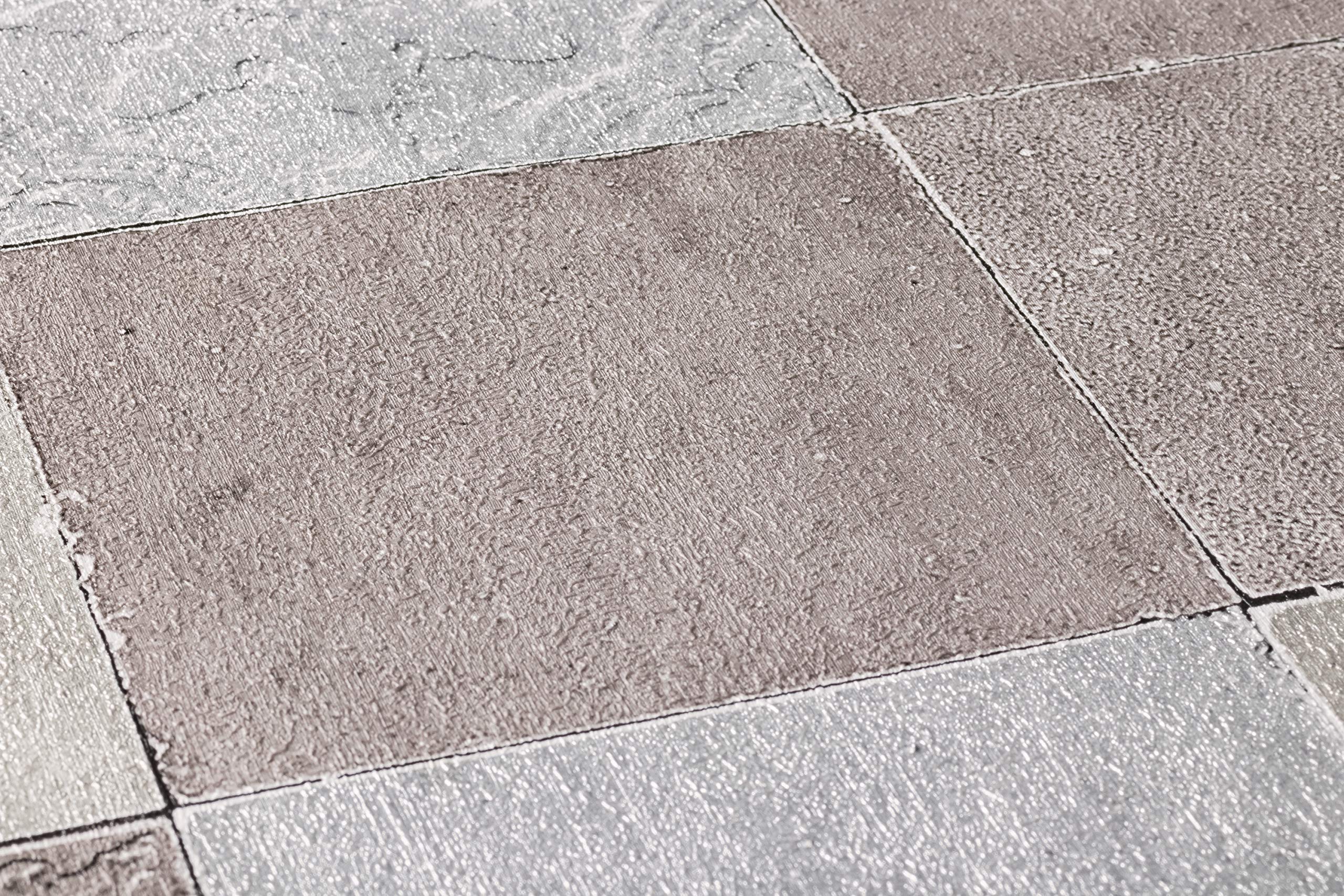a-s-cr-ation-new-walls-37406-3-vliestapete-fliesen-grau-creme image 2