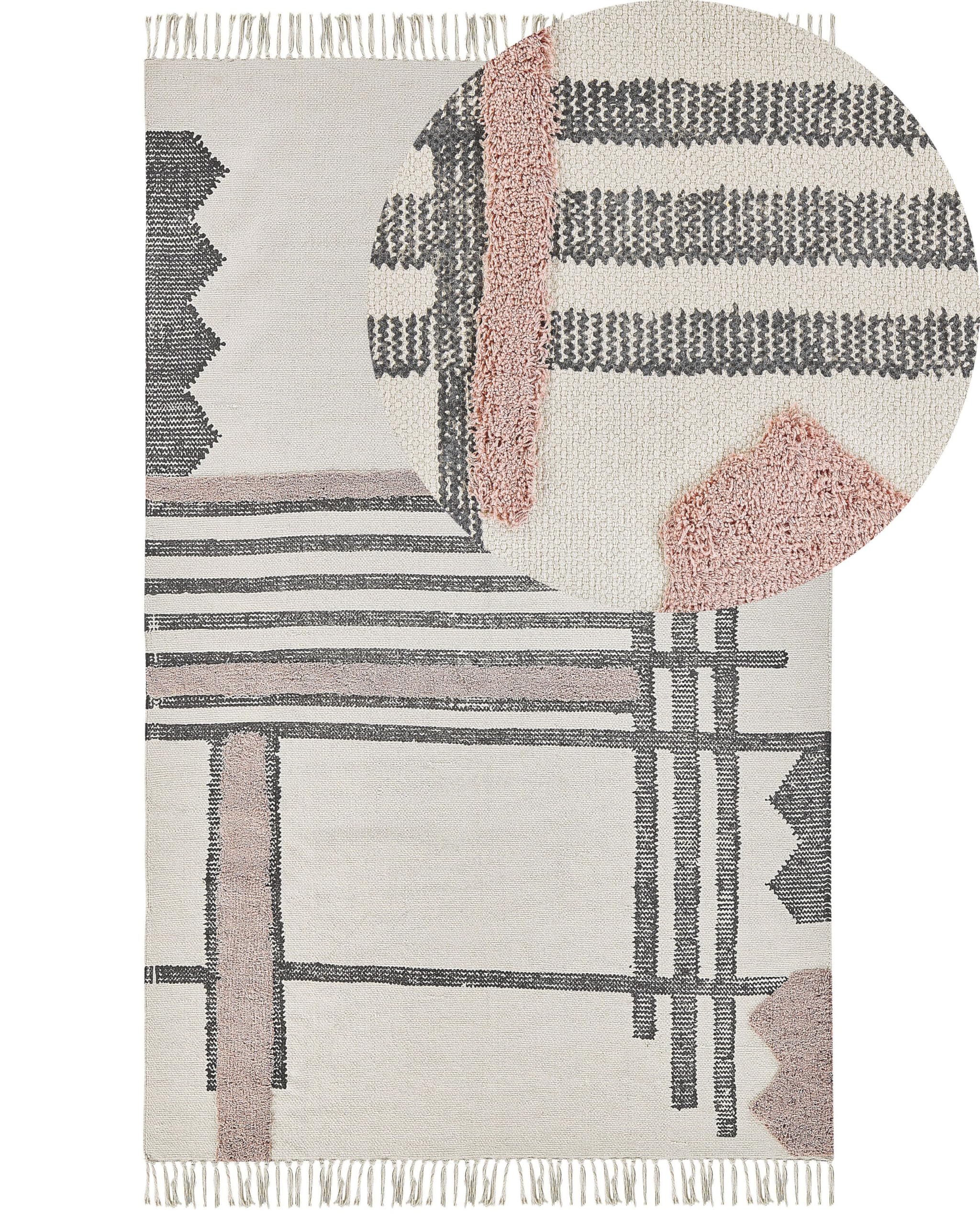 beliani-muradiye-baumwoll-teppich-beige-160x230-cm image 8