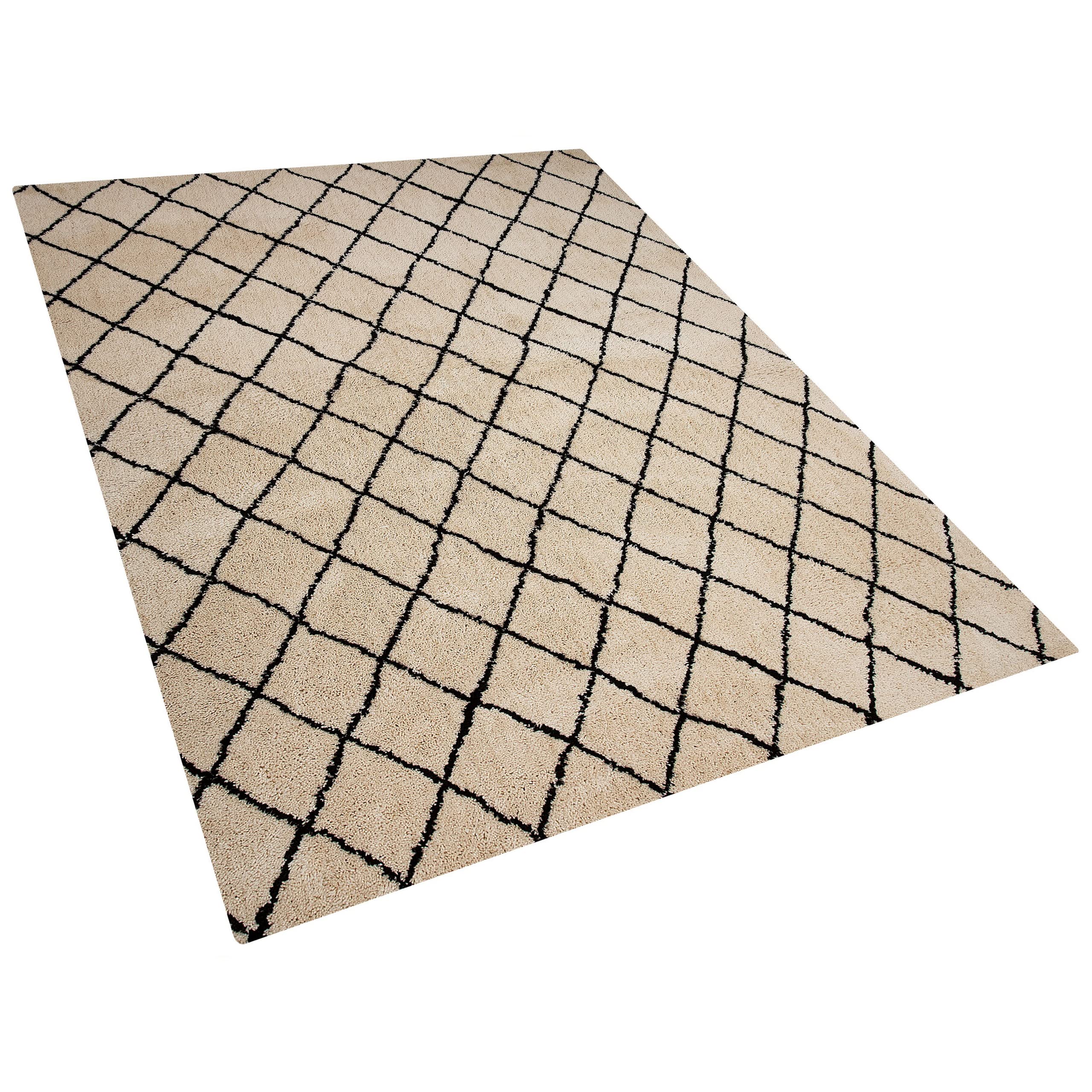 beliani-midyat-teppich-200x300-beige-schwarz-geometrisch image 5