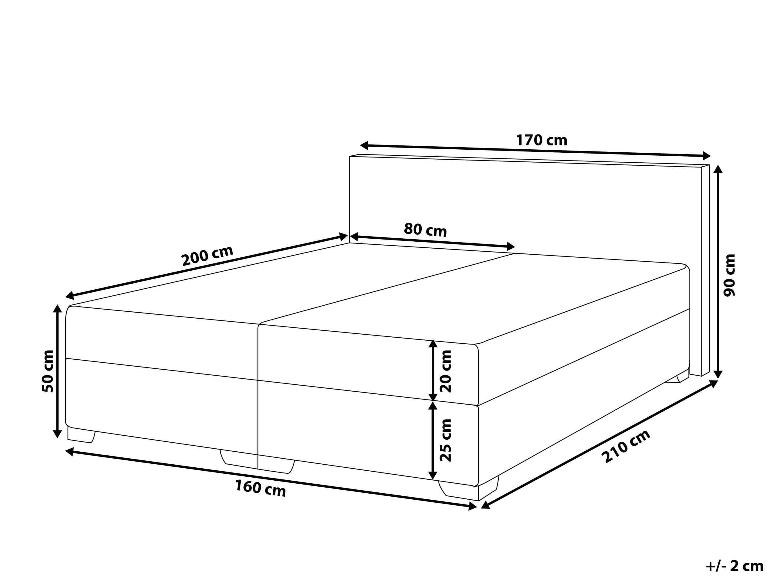 beliani-boxspringbett-wei-160x200-kunstleder-h2 image 3