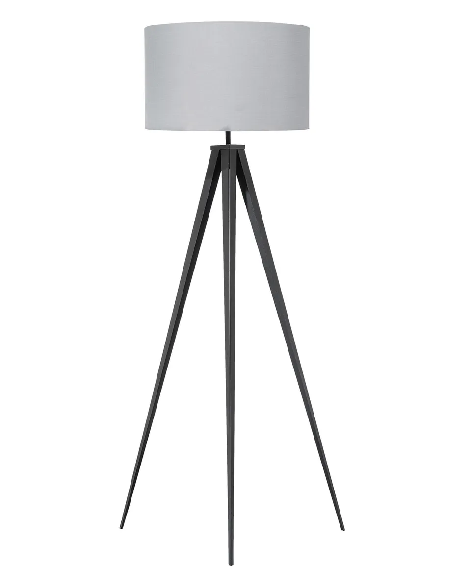beliani-stiletto-stehleuchte-hellgrau-156-cm-trommel image 1