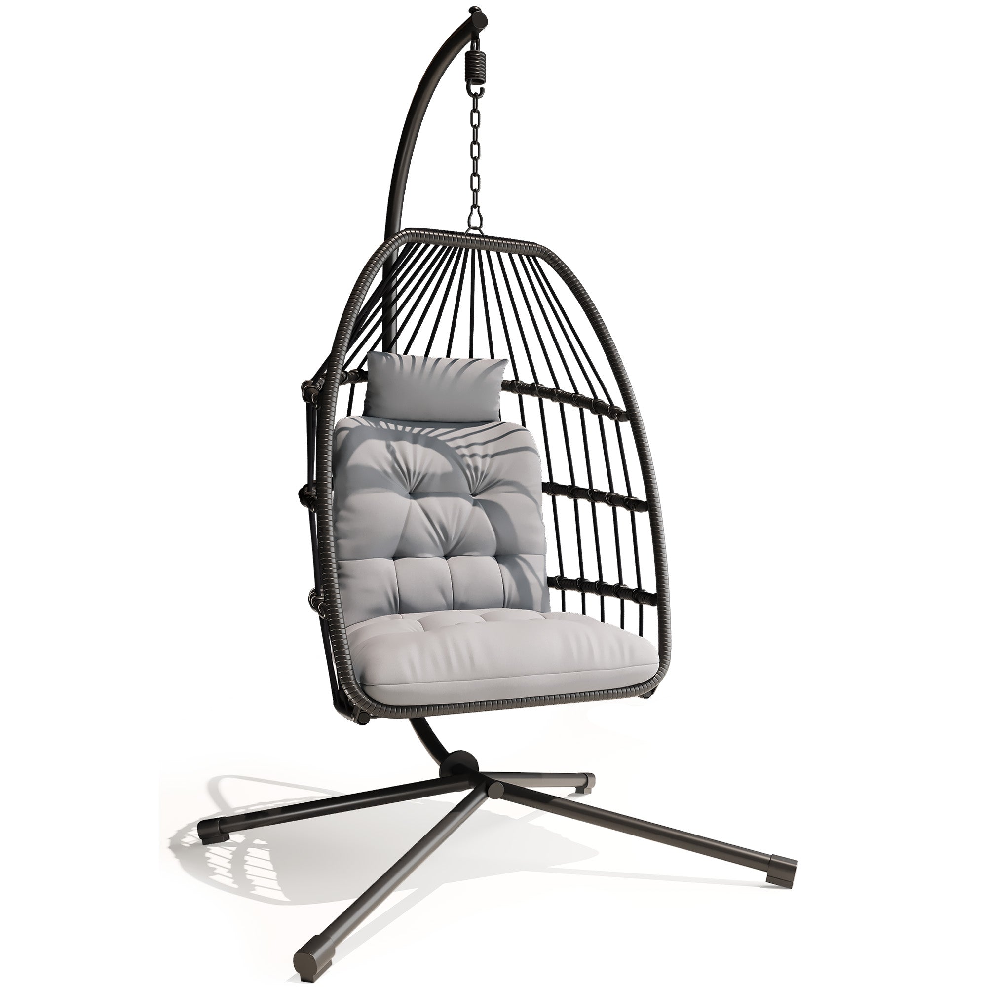 bealife-cd01-h-ngesessel-rattan-schwarz-mit-kissen image 2