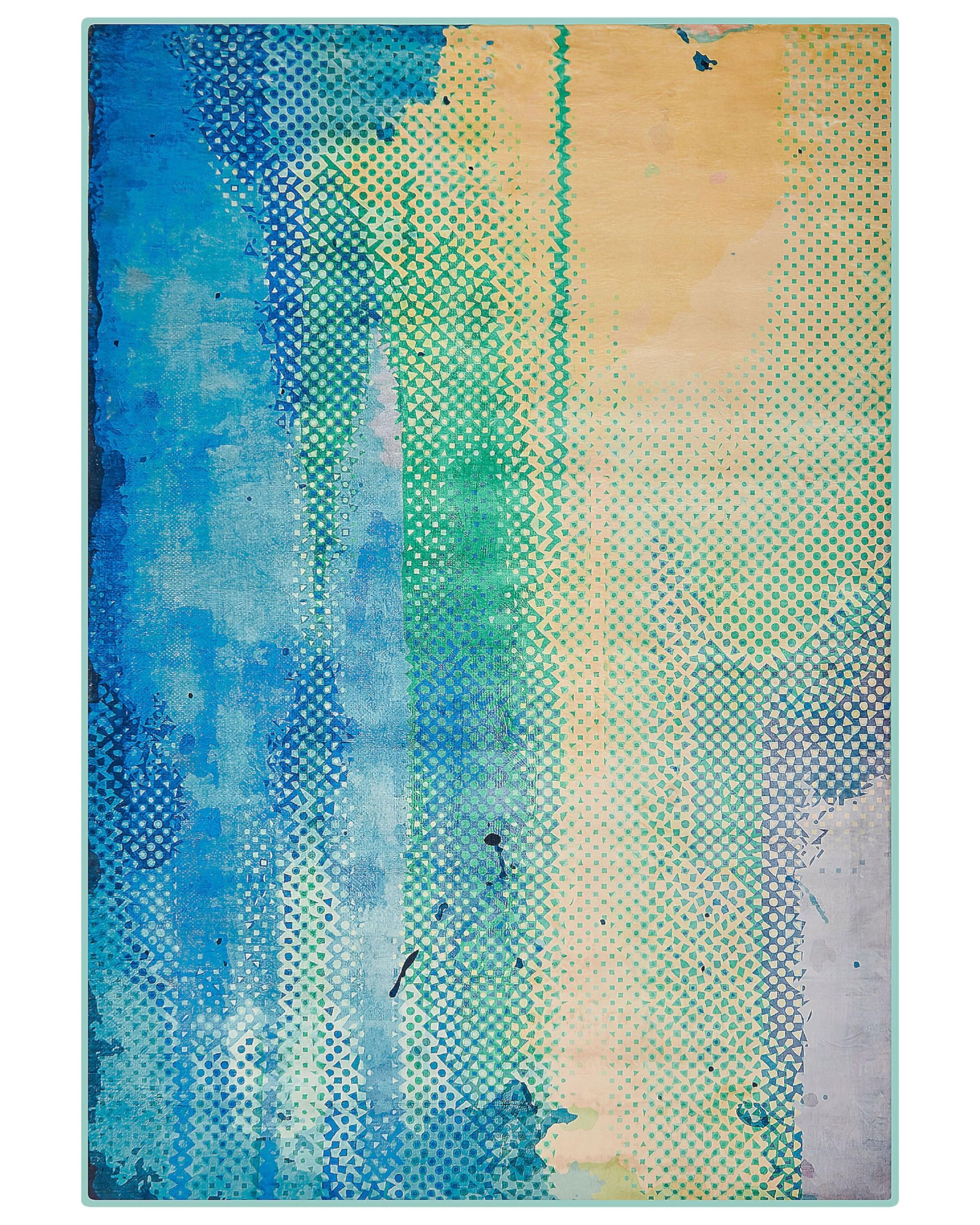 beliani-susuz-teppich-80x150-cm-blau-gr-n-abstrakt image 8