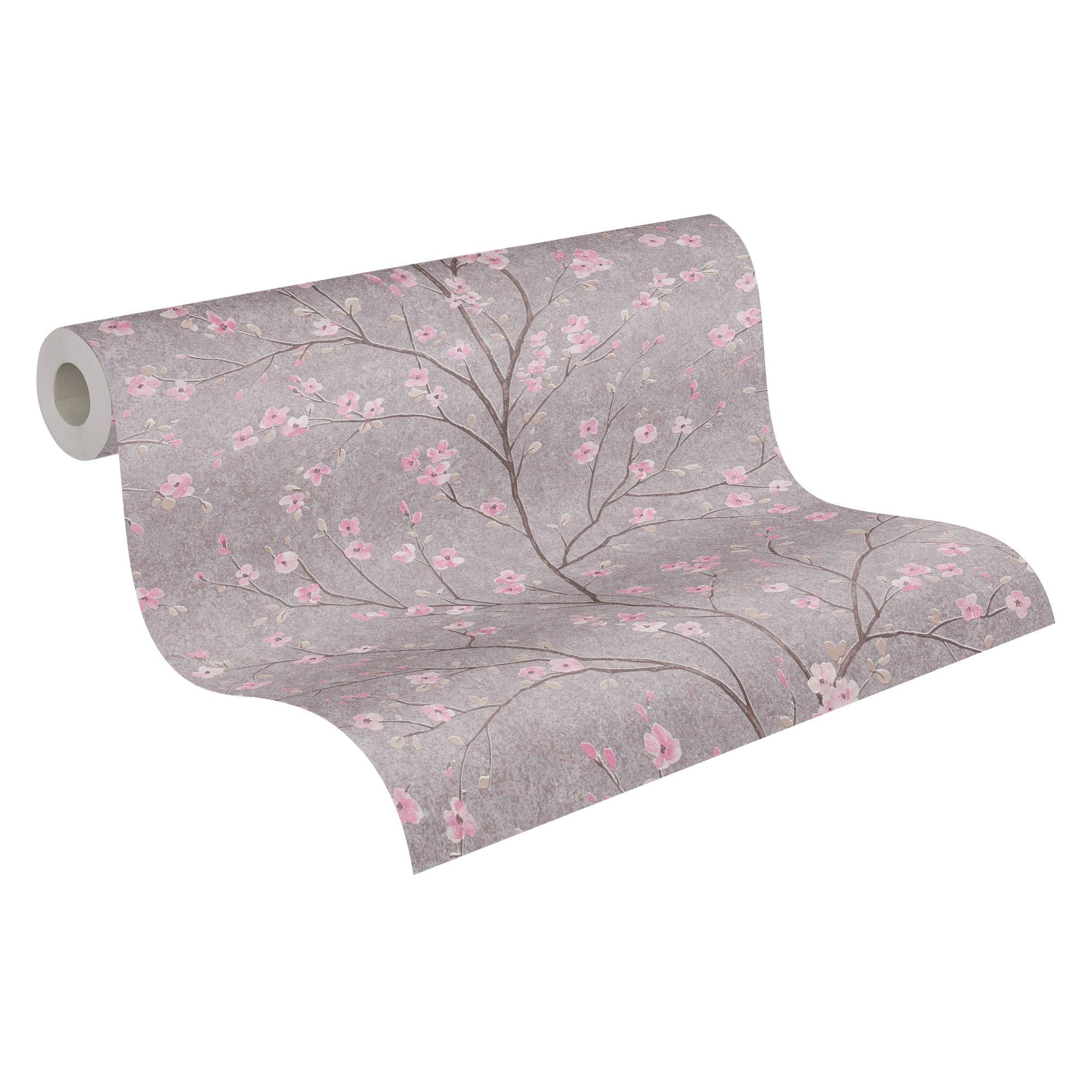 a-s-cr-ation-metropolitan-tapete-grau-rosa-kirschbl-te image 1