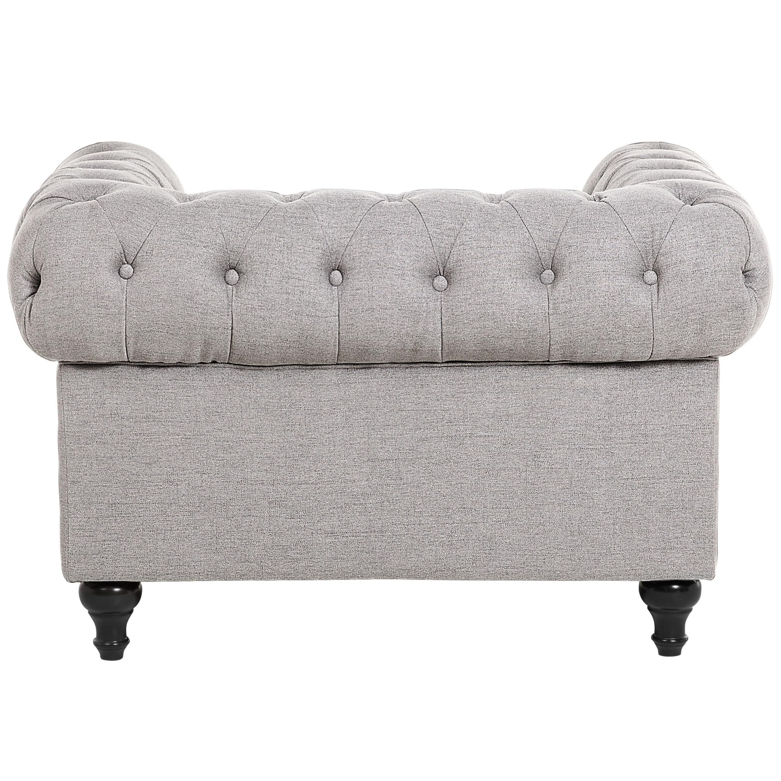 beliani-chesterfield-sessel-stoff-hellgrau-englischer-stil image 4