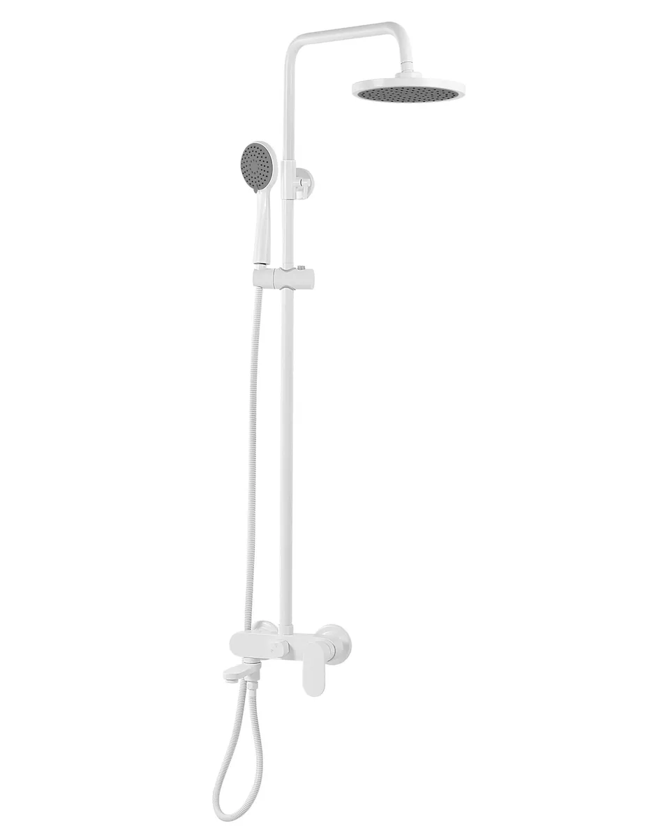 beliani-gurara-duschsystem-wei-messing-kopfbrause image 1