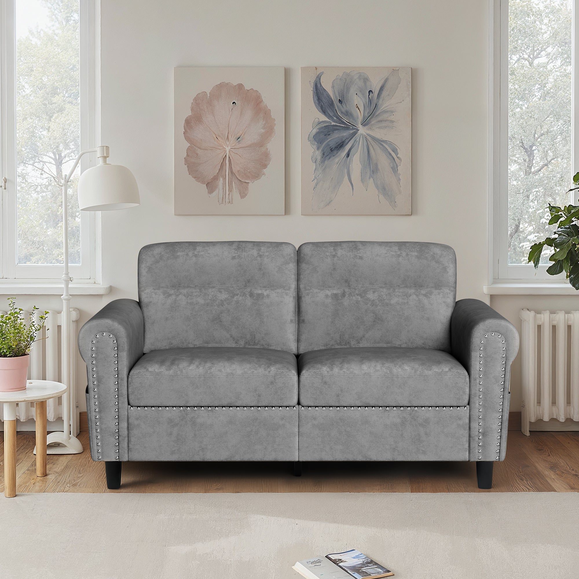 bealife-ar72-2-sitzer-sofa-dunkelgrau-mit-stauraum-seitentasche image 7