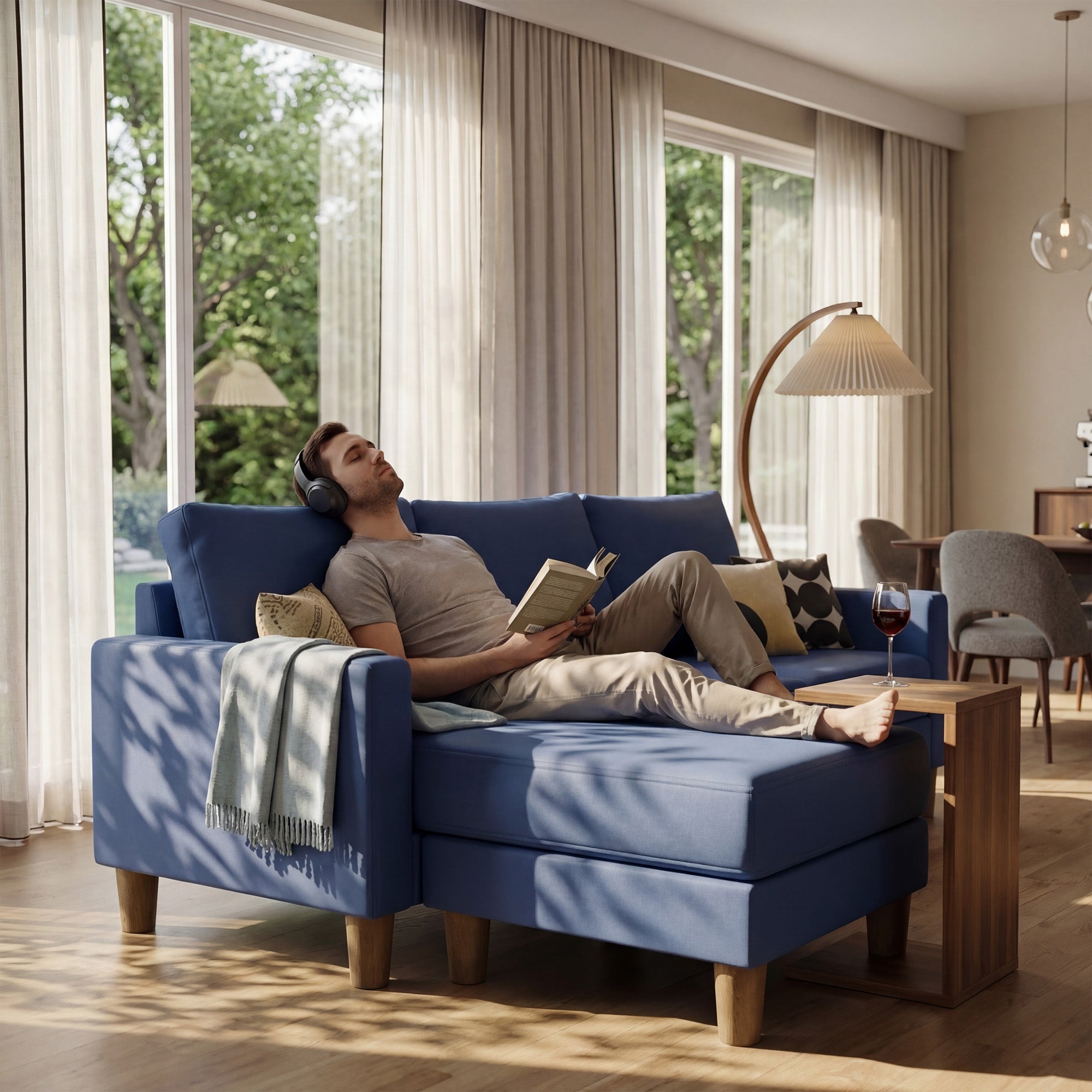 homall-72-zoll-l-sofa-3-sitzer-cord-couch-gr-n-mit-hocker image 8