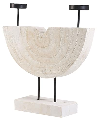 beliani-apango-kerzenhalter-wei-holz-halbmond-teelicht image 8