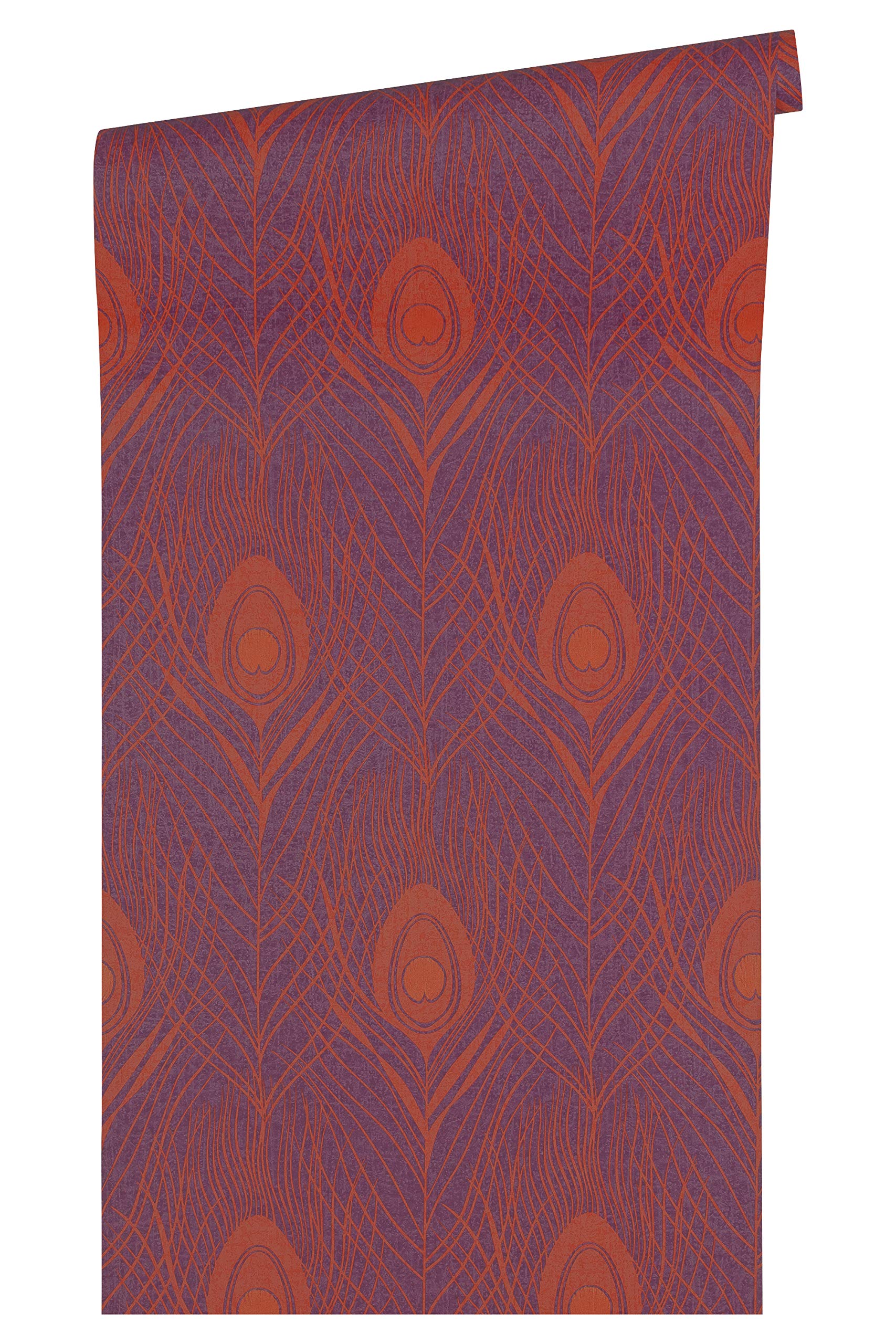 a-s-cr-ation-absolutely-chic-36971-5-vliestapete-feder-rot-lila image 1