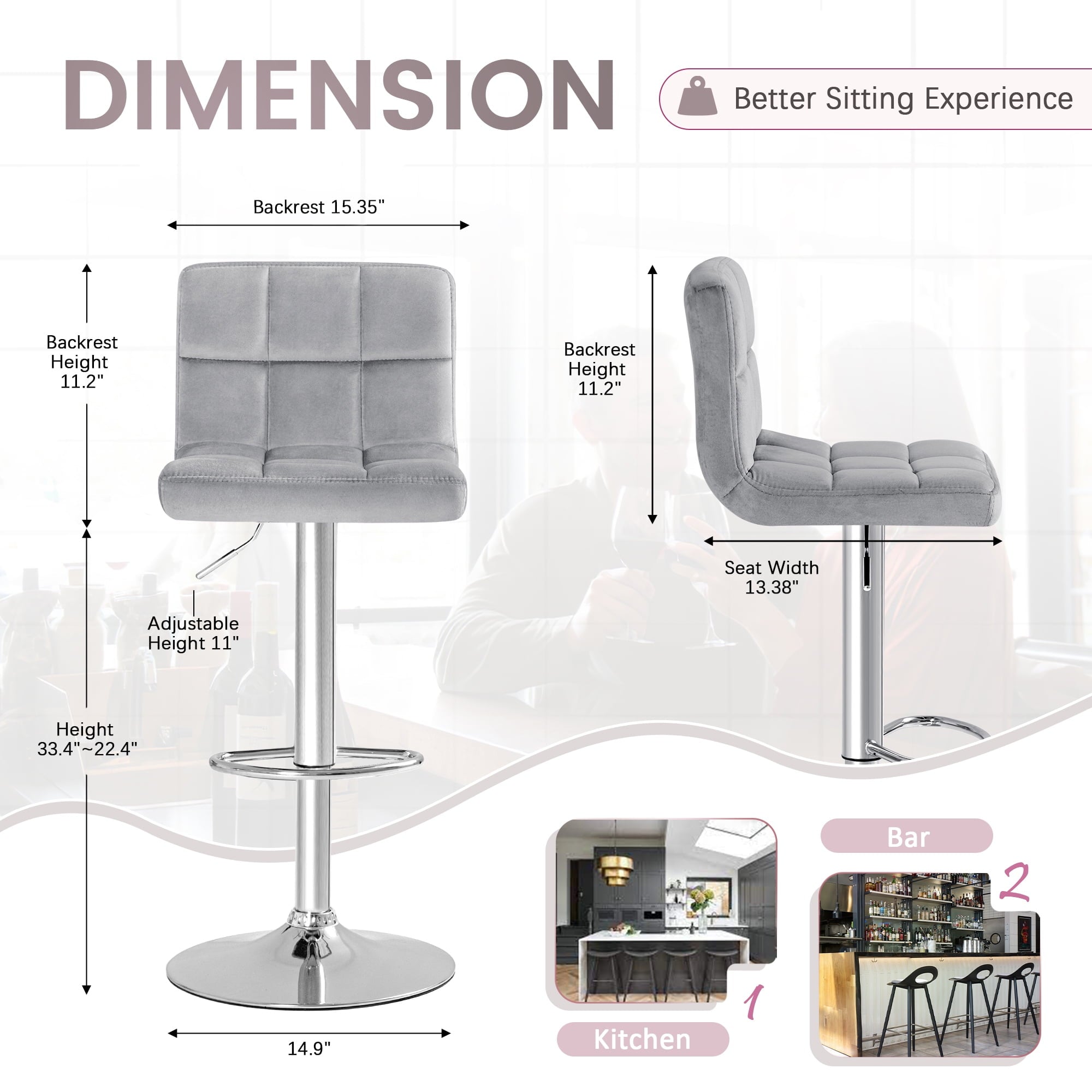 homall-bar-stool-barhocker-2er-set-samt-grau-h-henverstellbar image 7