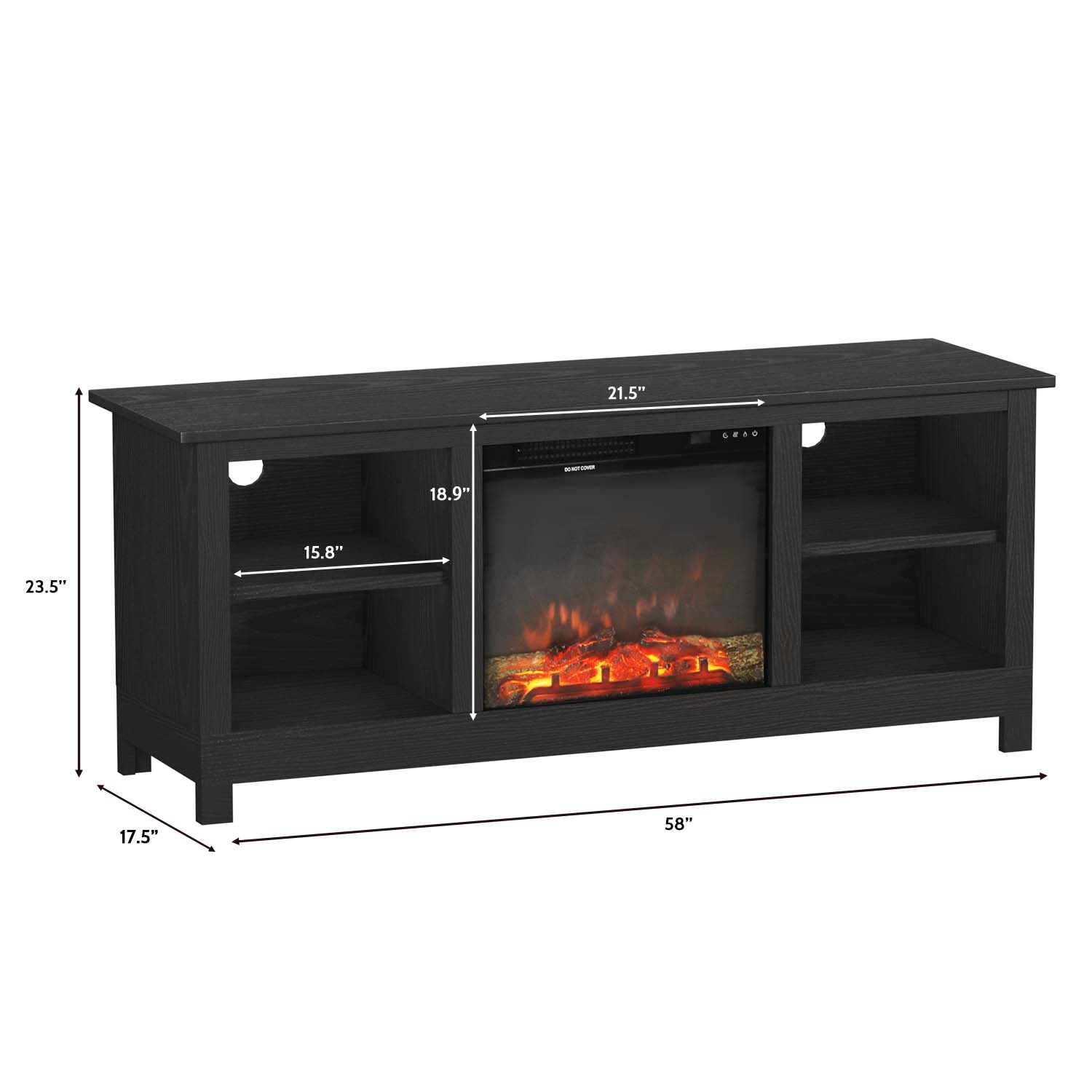 homall-tv-stand-tv-schrank-schwarz-mit-elektrokamin-65-zoll image 8