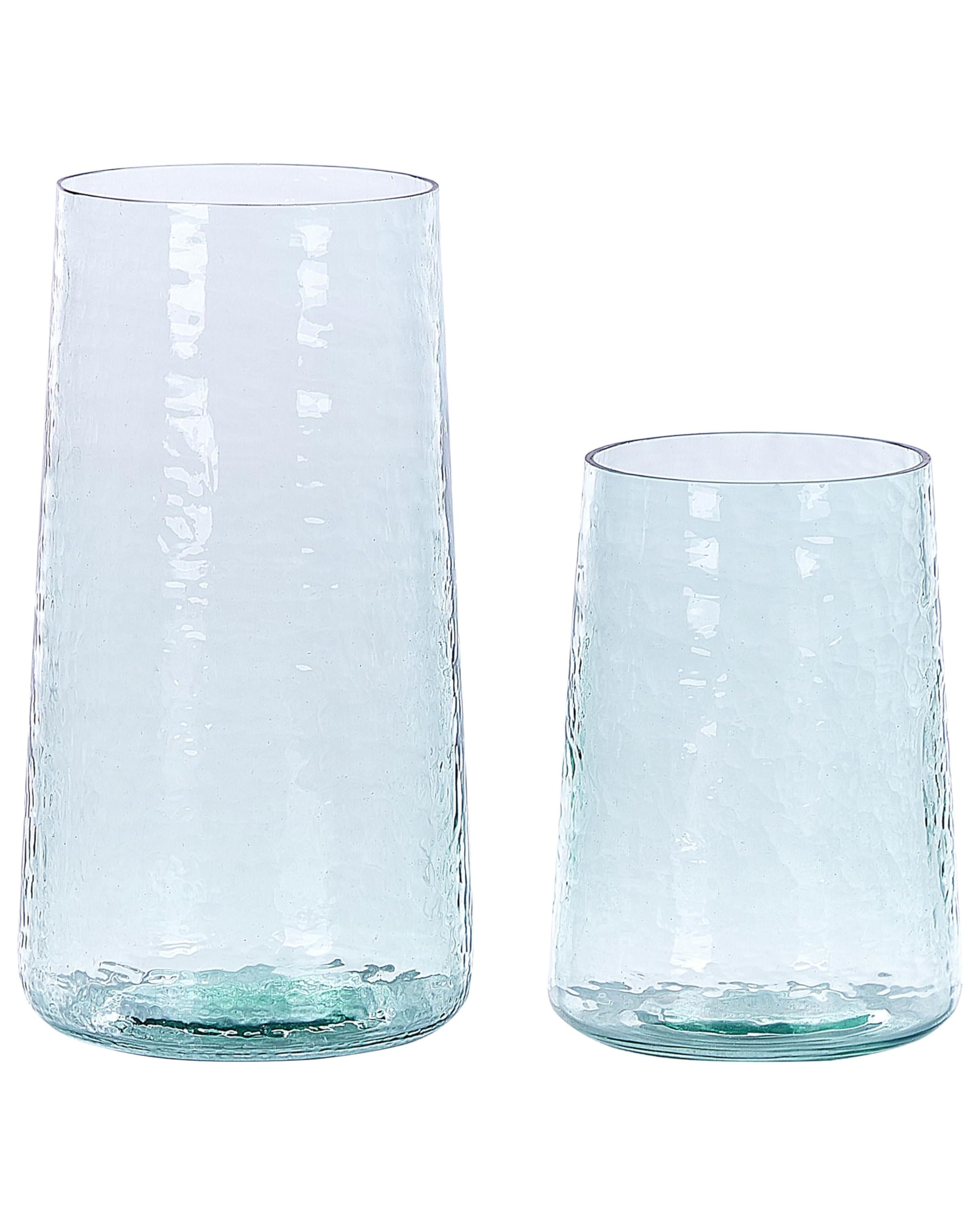 beliani-kulche-dekovase-glas-transparent-2er-set-25-cm image 1