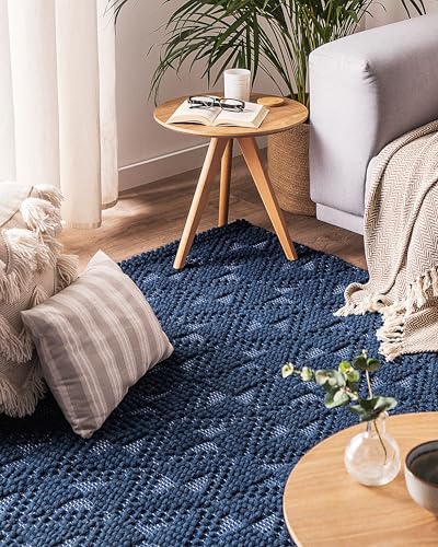 beliani-savran-teppich-140-x-200-cm-blau-wolle image 8