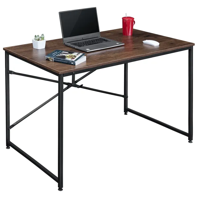 homall-office-desk-schreibtisch-braun-44-zoll-holz-modern image 1