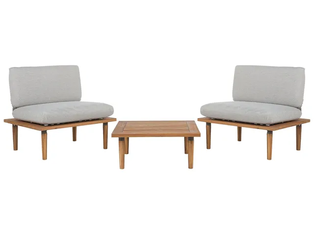 beliani-frascati-lounge-set-3-teilig-akazie-hellgrau-2-sitzer image 1