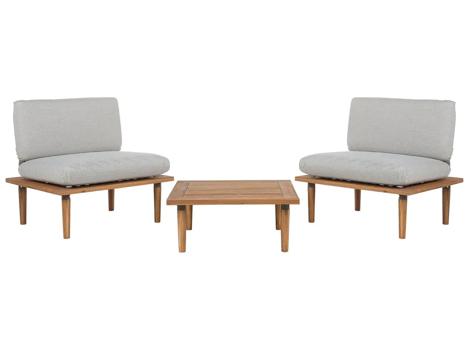 beliani-frascati-lounge-set-3-teilig-akazie-hellgrau-2-sitzer image 1