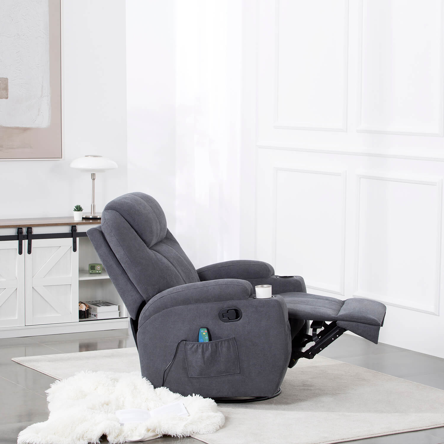 homall-recliner-chair-relaxsessel-massagesessel-stoff-grau image 4