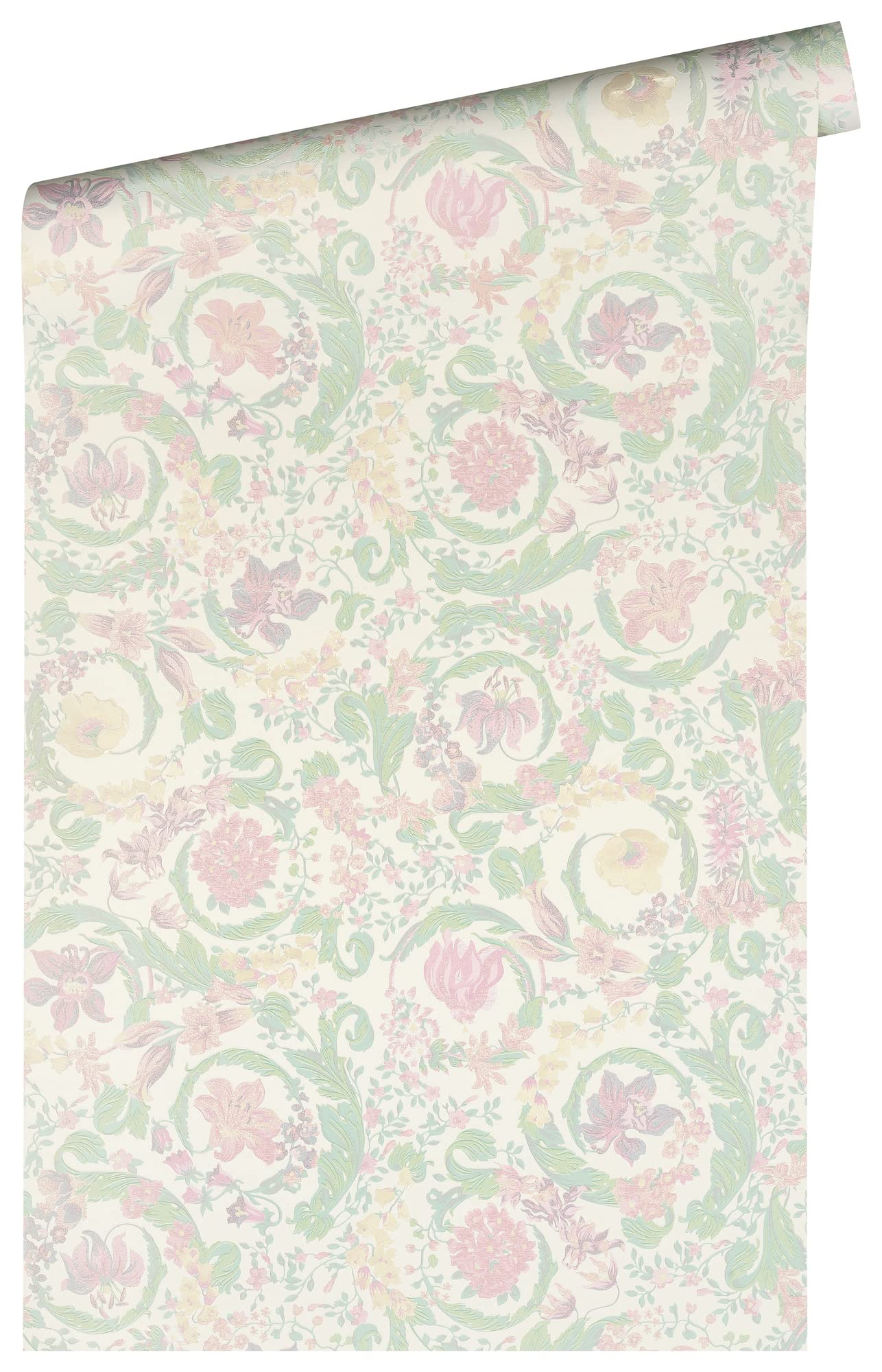a-s-cr-ation-versace-387062-vliestapete-mint-rosa-wei image 2