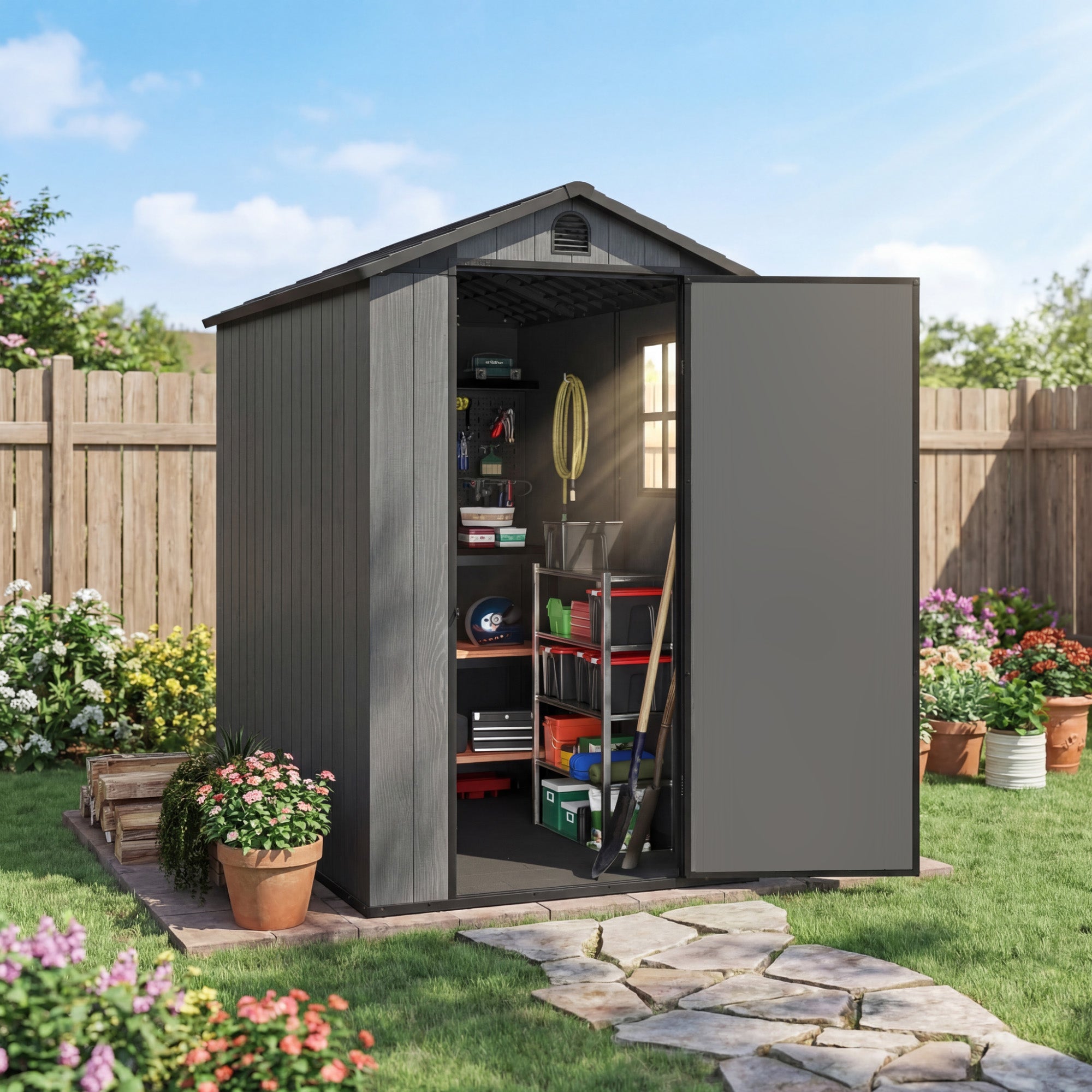 homall-metal-shed-ger-tehaus-4x6ft-kunststoff-grau-fenster image 6