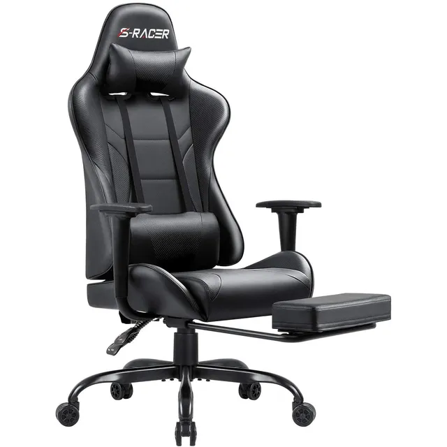 homall-gaming-chair-gamer-stuhl-schwarz-massage image 1