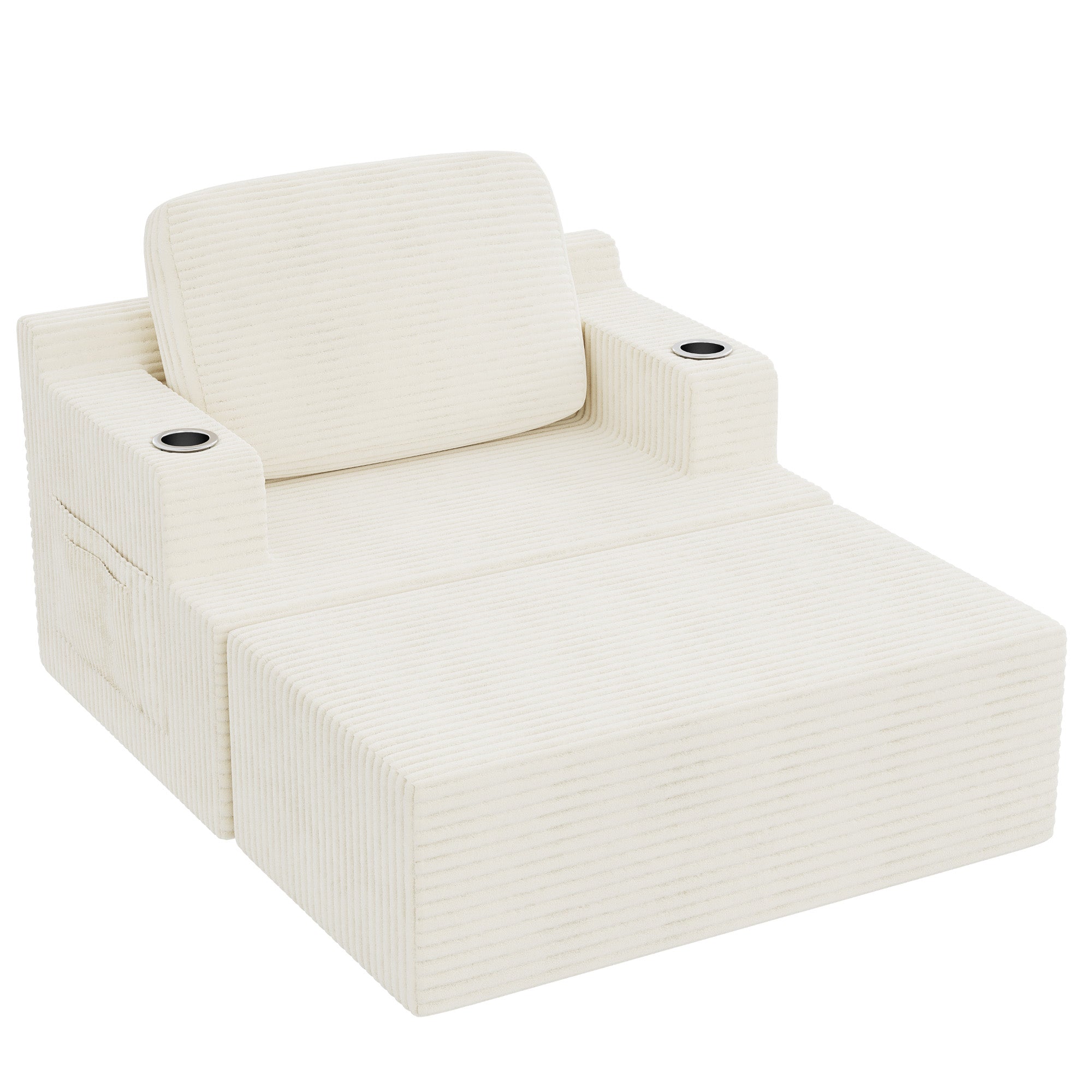 homall-sofa-cloud-chaise-longue-sessel-schwarz-mit-getr-nkehalter image 3