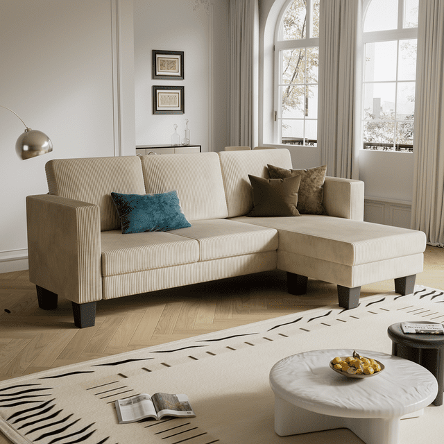 homall-accent-chair-samtsessel-grau-l-form-umwandelbar image 1
