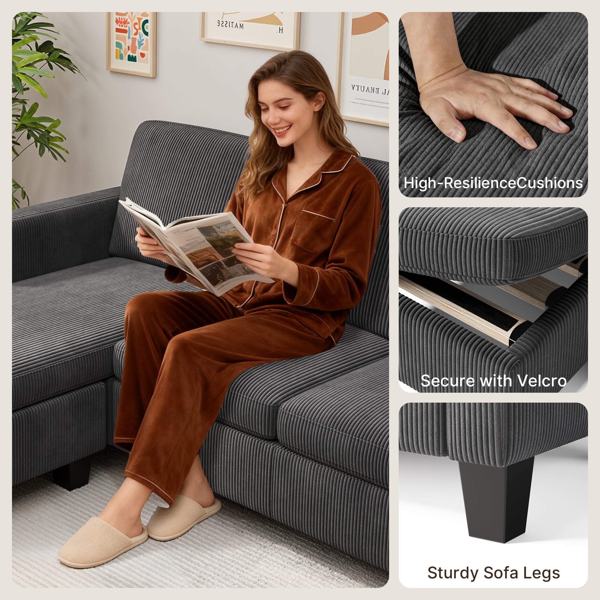 bealife-sofas-ar93-ecksofa-cord-dunkelgrau-l-form-188cm-4-sitzer image 5