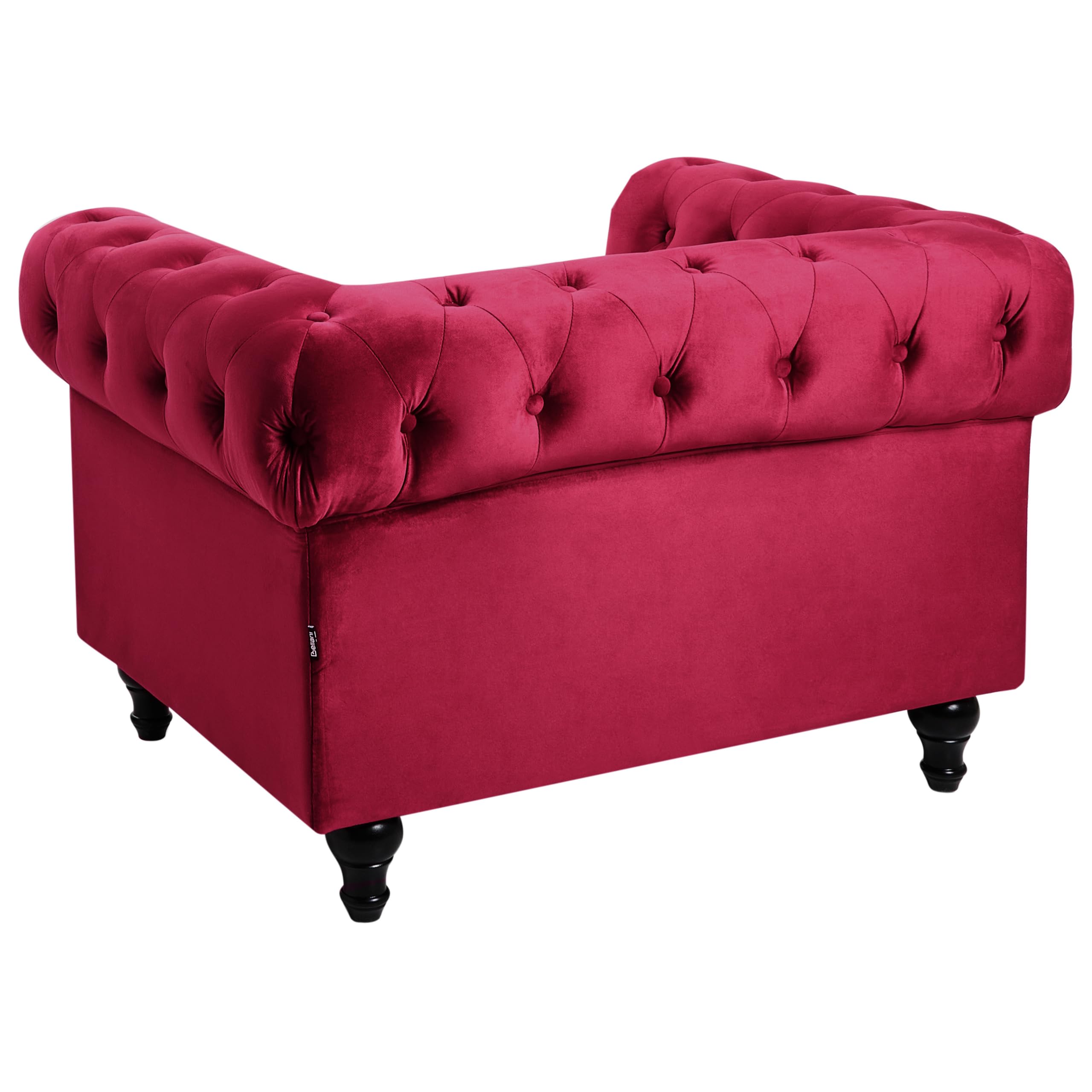 beliani-chesterfield-sessel-samt-dunkelrot-englischer-stil image 4
