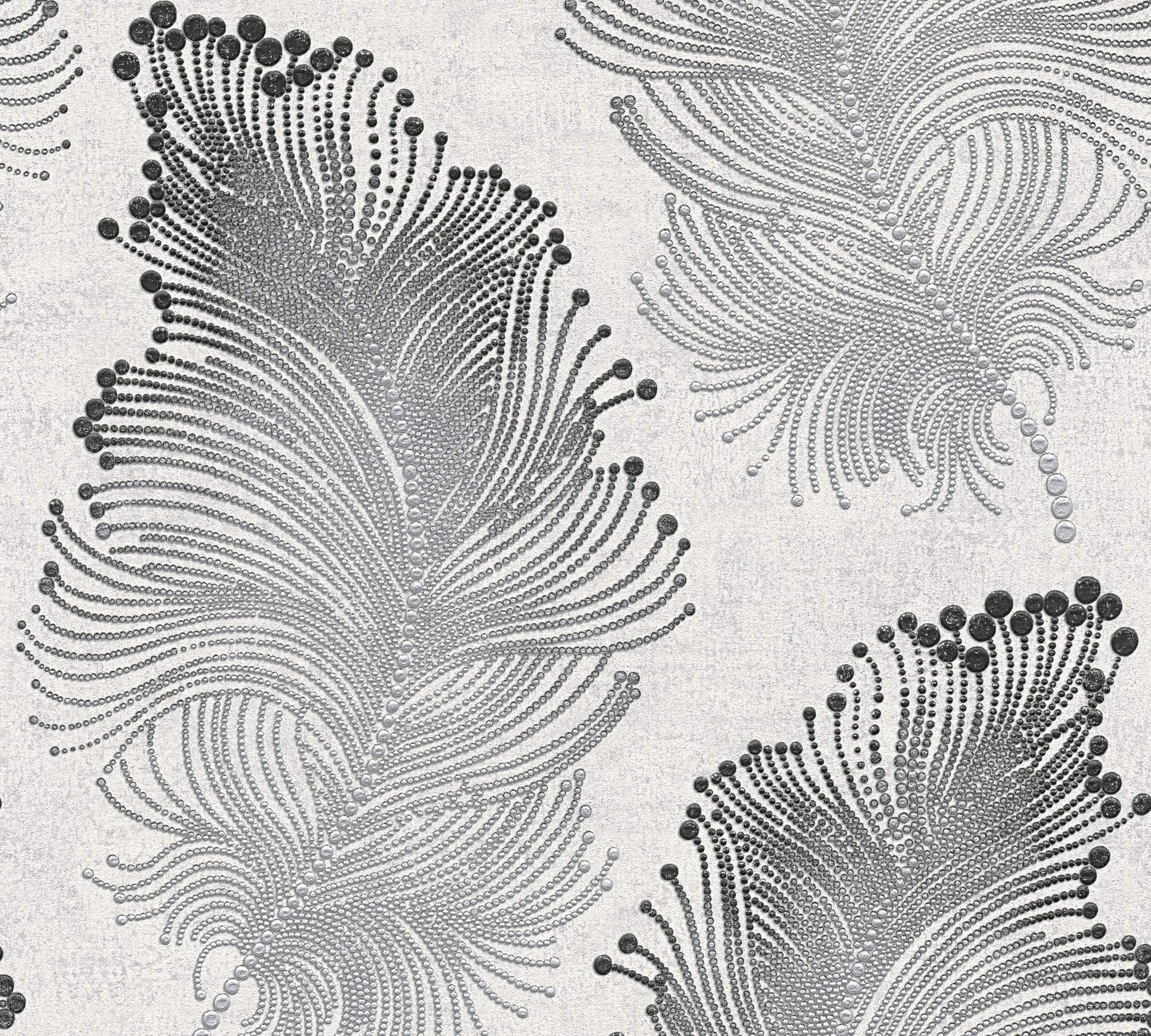 a-s-cr-ation-bohemian-96045-6-vliestapete-federn-metallic image 2
