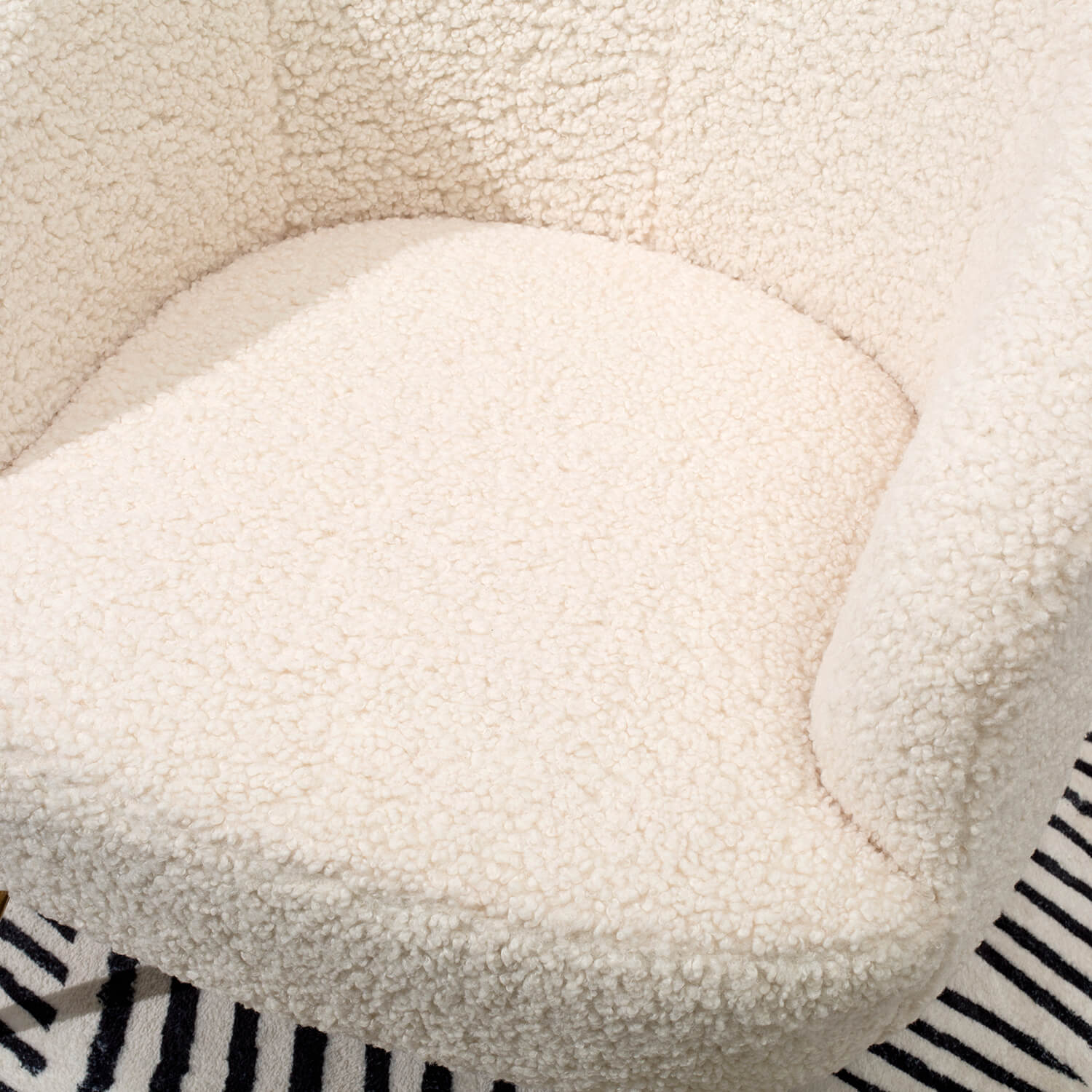 homall-accent-chair-sessel-creme-boucle-goldbeine image 5