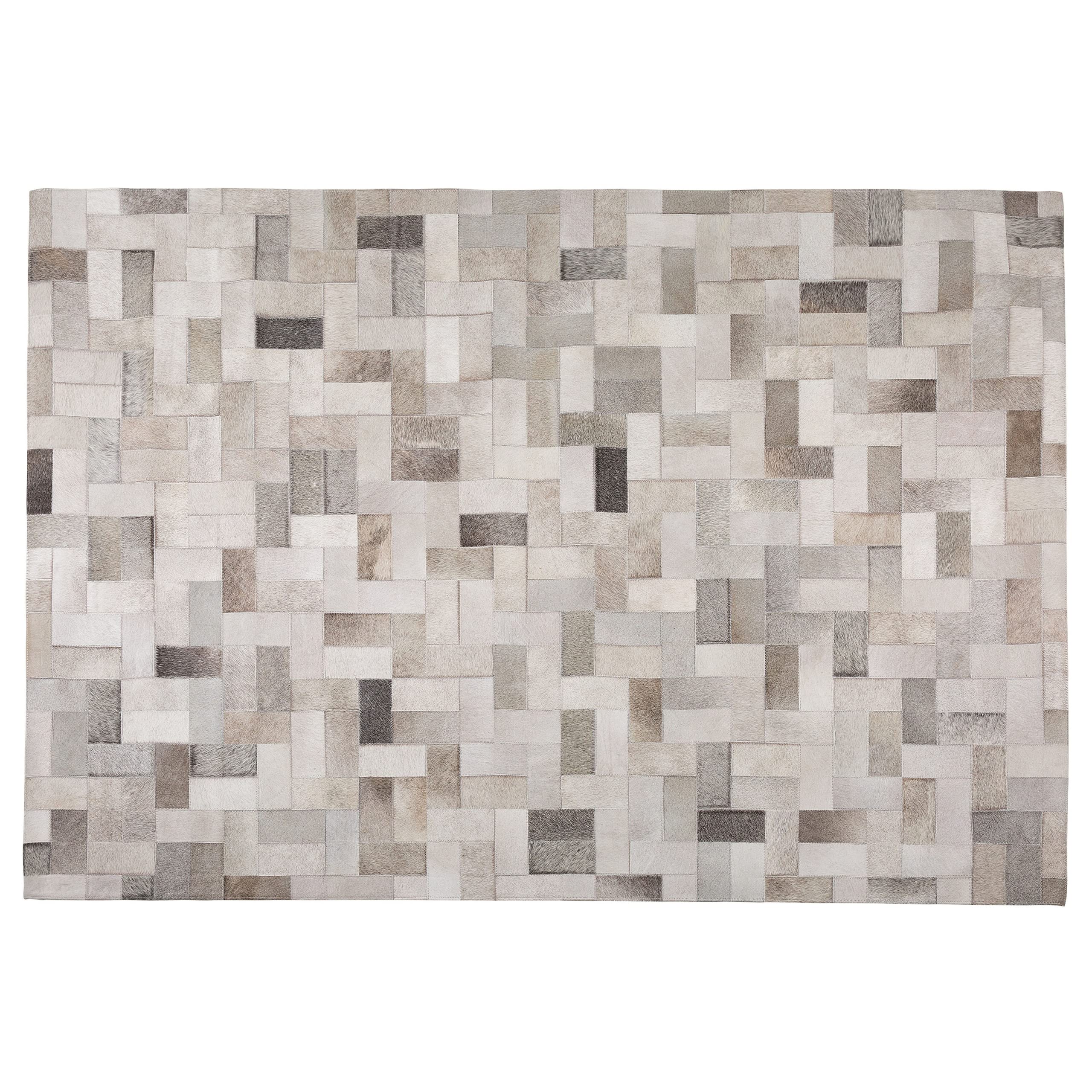 beliani-korfez-echtleder-teppich-140x200-cm-grau-beige image 6