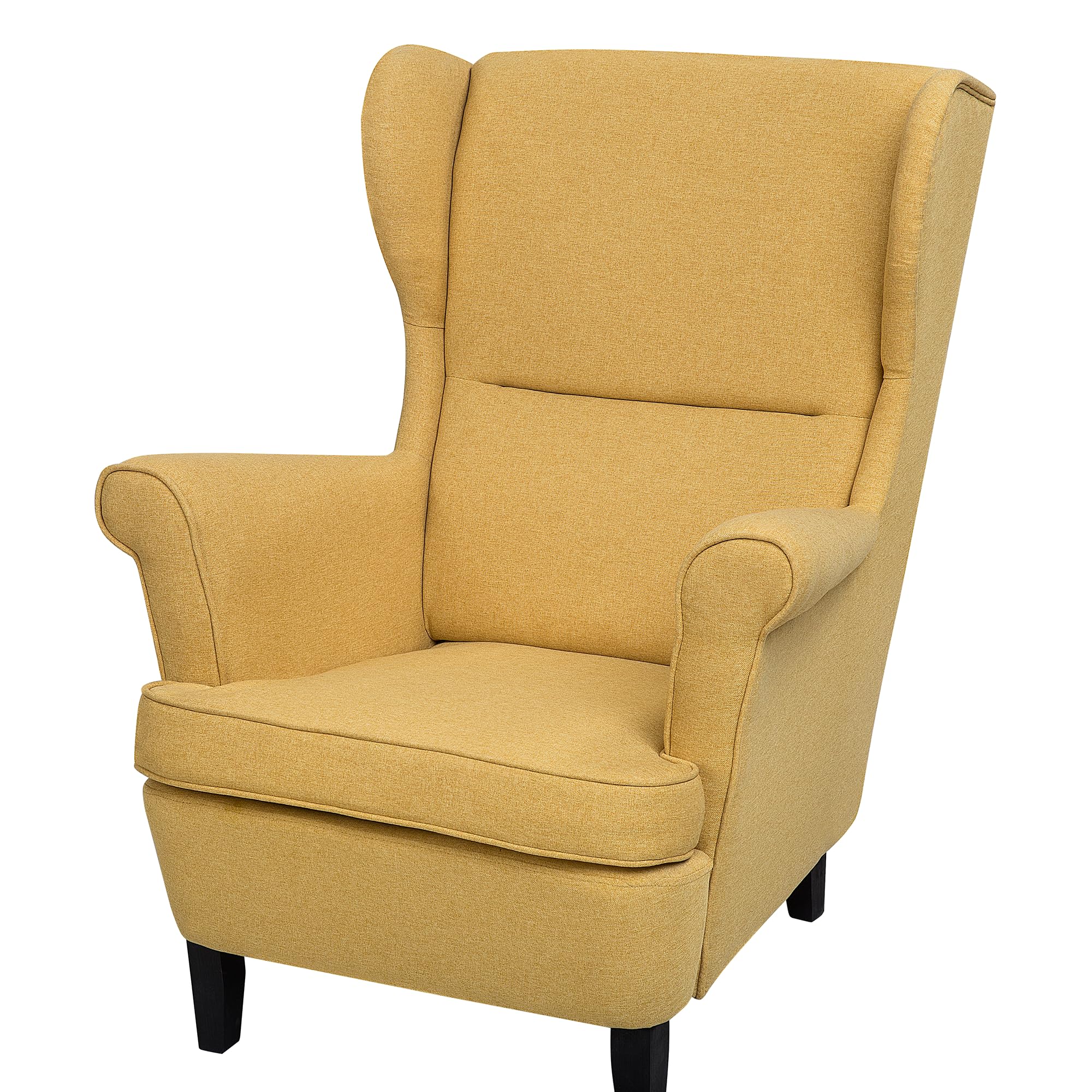 beliani-abson-ohrensessel-stoff-gelb-holzbeine-wingback image 7