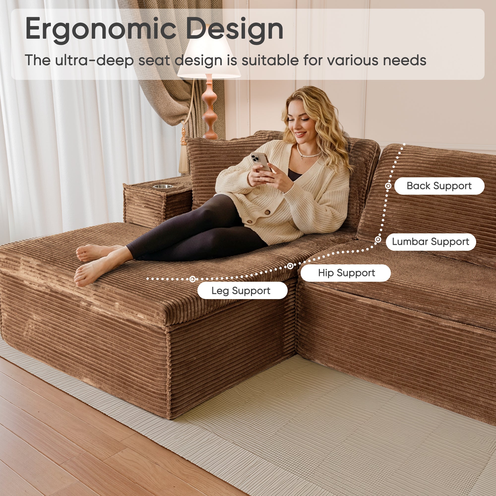 homall-sofa-l-form-3-sitzer-couch-grau image 6